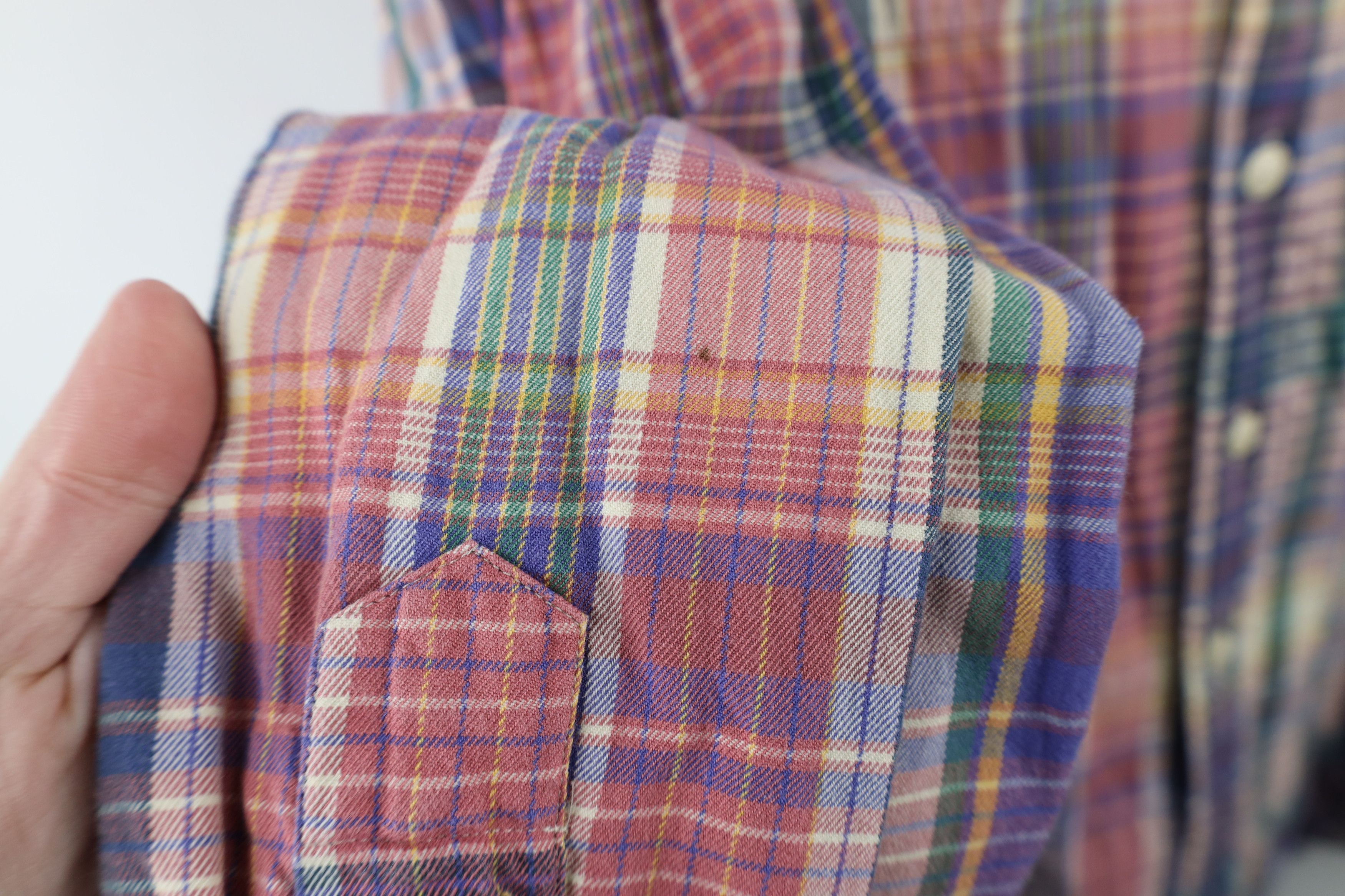 Polo Ralph Lauren Vintage 90s Ralph Lauren Madras Plaid Flannel Button Shirt Size US L / EU 52-54 / 3 - 4 Thumbnail