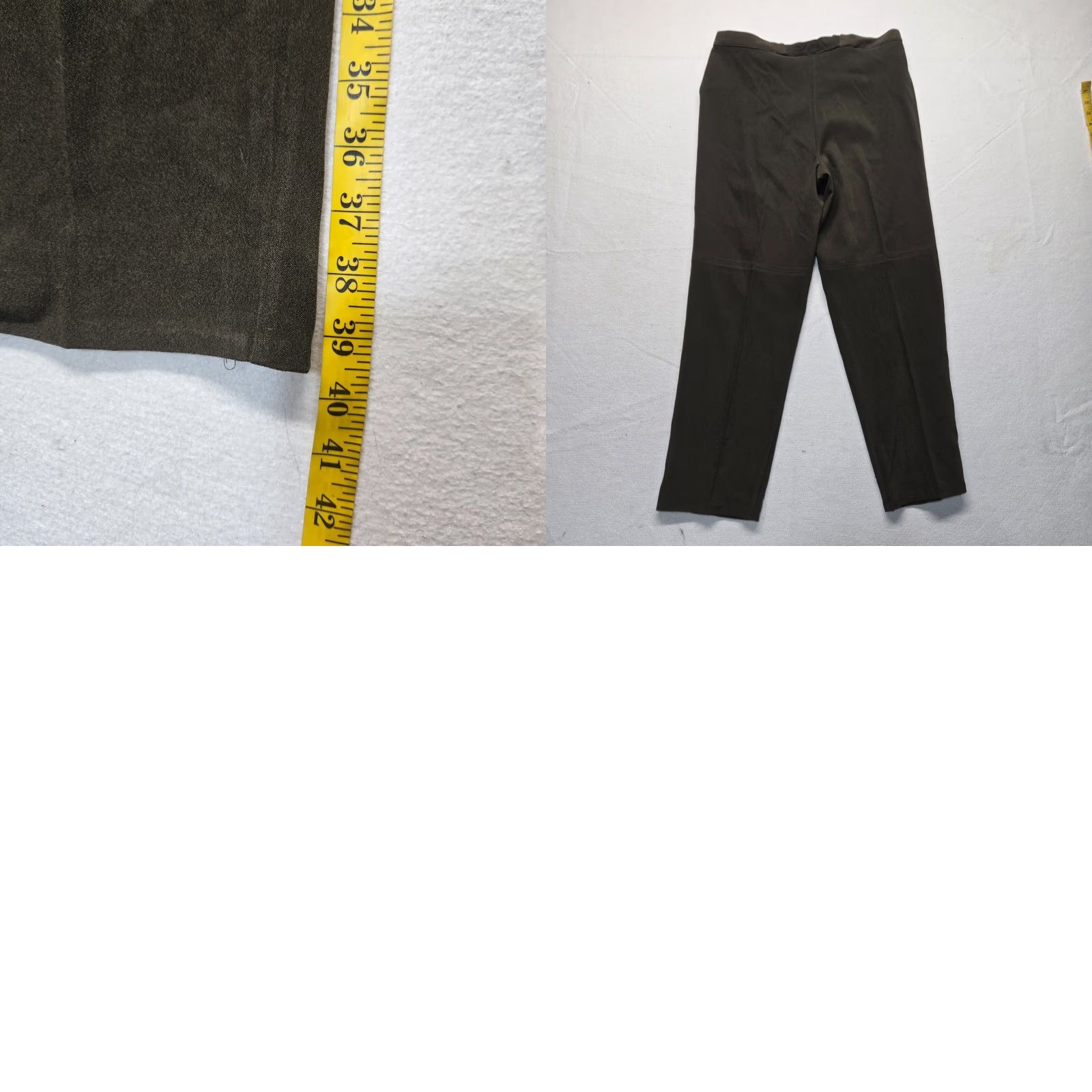 Vintage Norton Studio Women Pants 12P Petite Army Green Straight Dress Pants Size 34" / US 12 / IT 48 - 8 Thumbnail