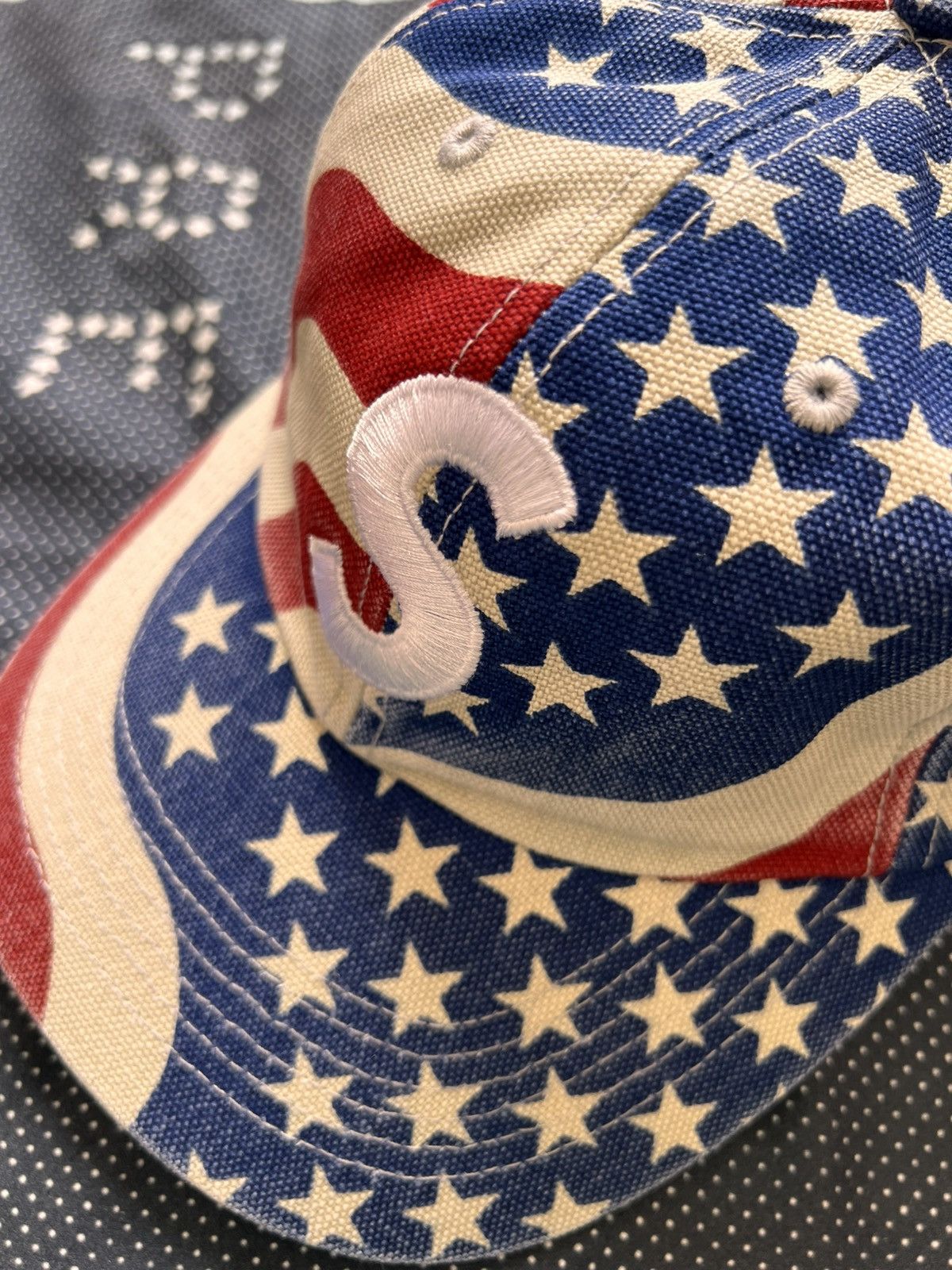 Supreme Supreme Pigment Coated S Logo 6-Panel Cap USA Flag america Size ONE SIZE - 2 Thumbnail