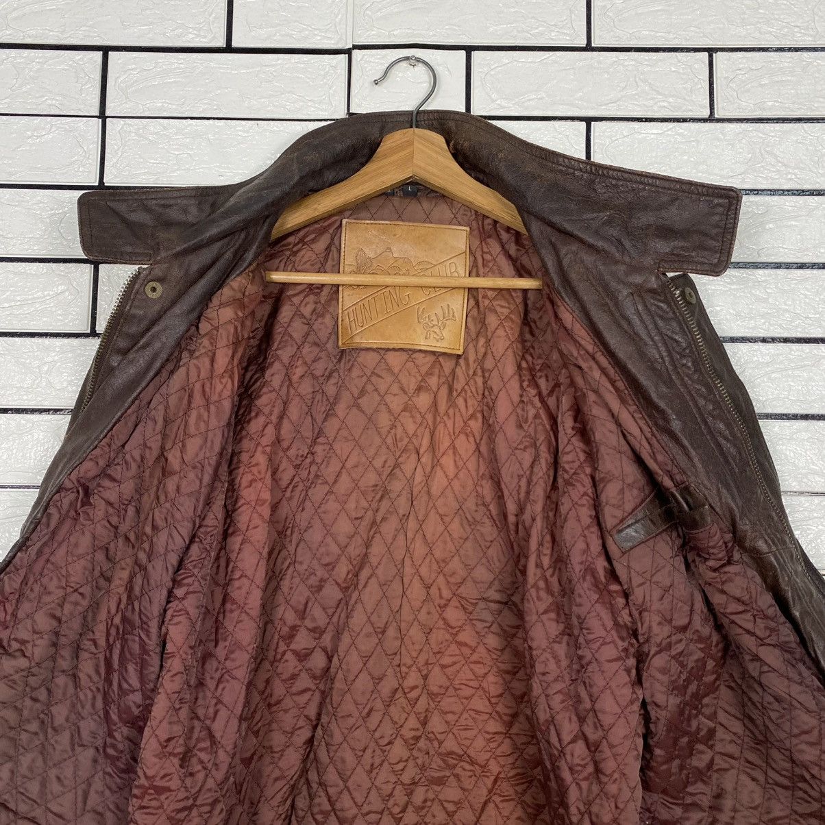 Japanese Brand 🔥VINTAGE LEATHER JACKET BLANKET HUNTING CLUB ISSEY MIYAKE Size US L / EU 52-54 / 3 - 15 Thumbnail