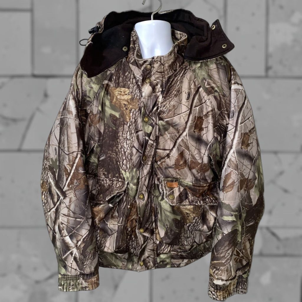 Vintage Woolrich Mens Green/Brown Camouflage Full Zip Hooded Jacket 30 In Armpit Regular 2XL Brown Size US XXL / EU 58 / 5 - 1 Thumbnail