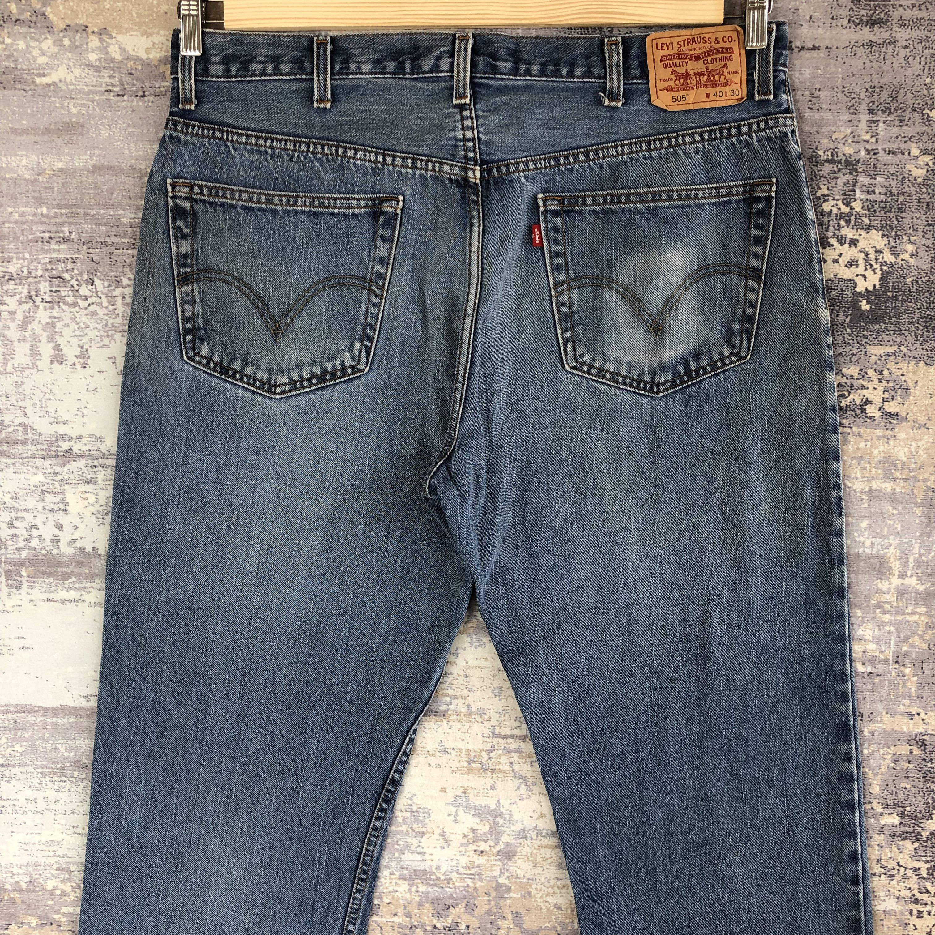 Levi's Vintage Levis 505 Faded Baggy Jeans Levi's Earth Tone Denim Size US 38 / EU 54 - 4 Thumbnail