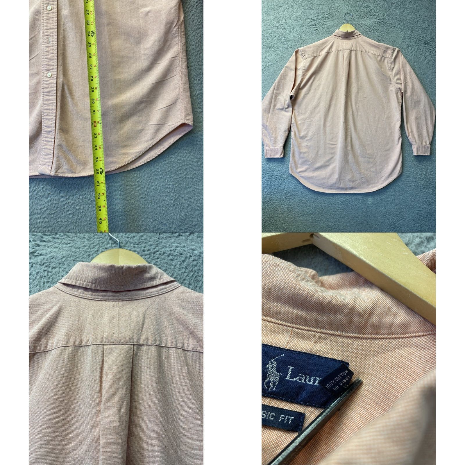 Ralph Lauren RALPH LAUREN Button-Down Shirt Mens XLT Peach Long Sleeve Classic Polo Pony Logo Button-Up Casual Shirt Mens Size US XL / EU 56 / 4 - 8 Thumbnail