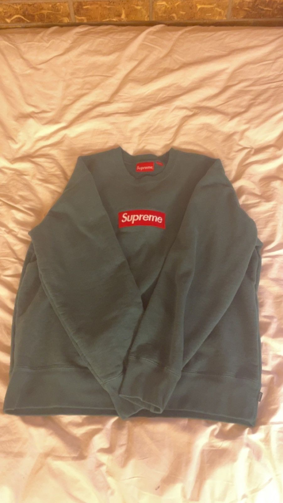 Supreme Supreme box logo Crewneck FW22 Dark Pine | Grailed