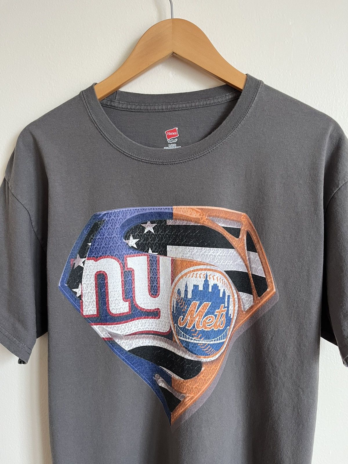MLB × Vintage Vintage Y2K New York Mets Parody of Superman T-Shirt Size US L / EU 52-54 / 3 - 2 Thumbnail