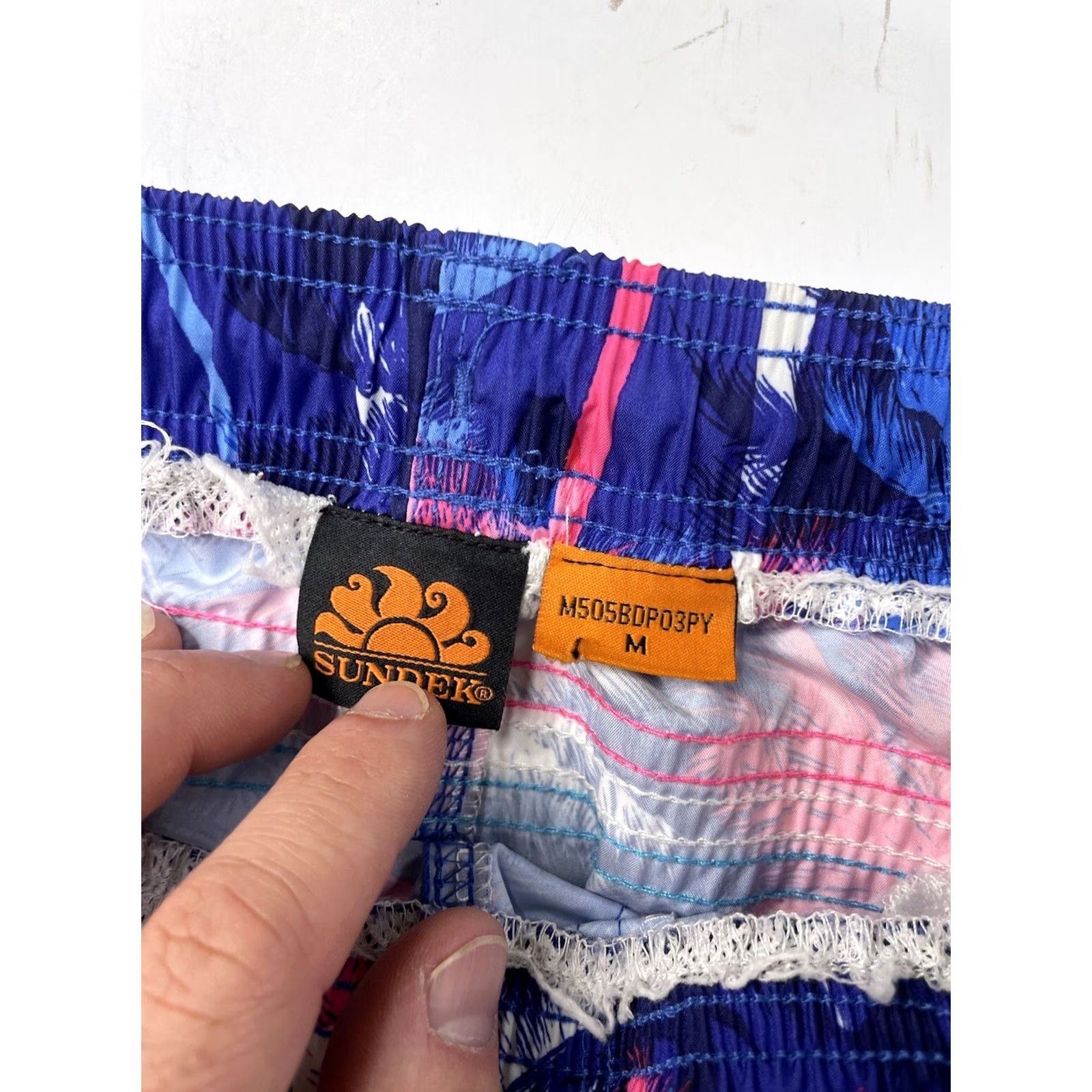 Sundek Sundek Board Shorts Men's Swim Trunks Medium Tropical Palm Multicolor Surfing Size US 31 - 3 Thumbnail