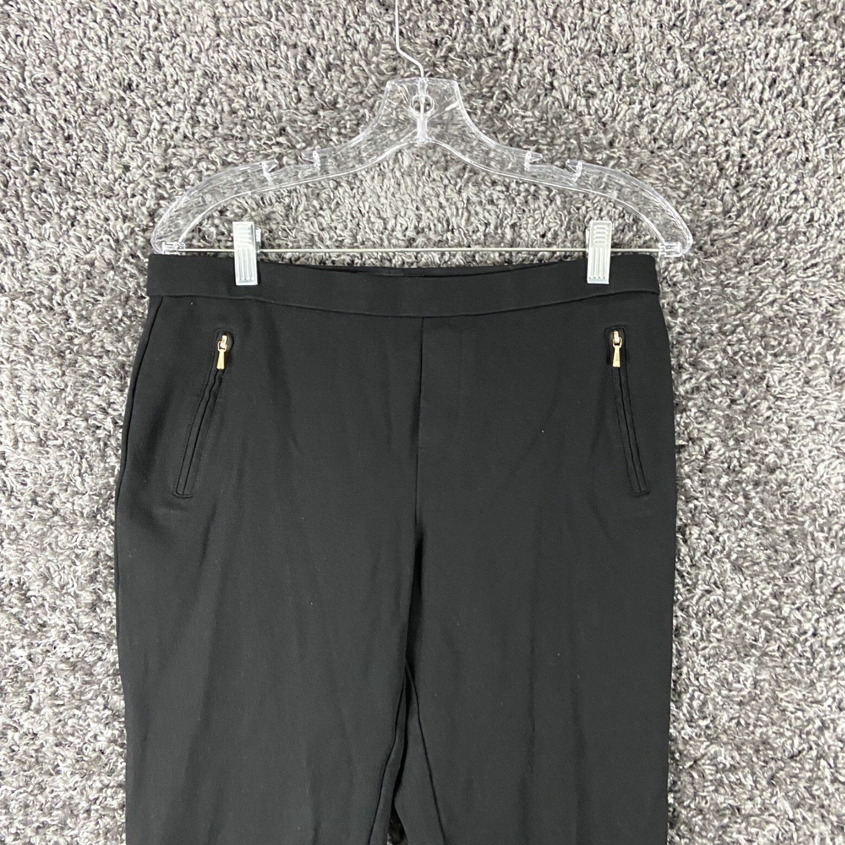 Vintage Ivanka Trump Pants Women M Black Skinny Zipper Pockets Womens Size 32" / US 10 / IT 46 - 4 Thumbnail