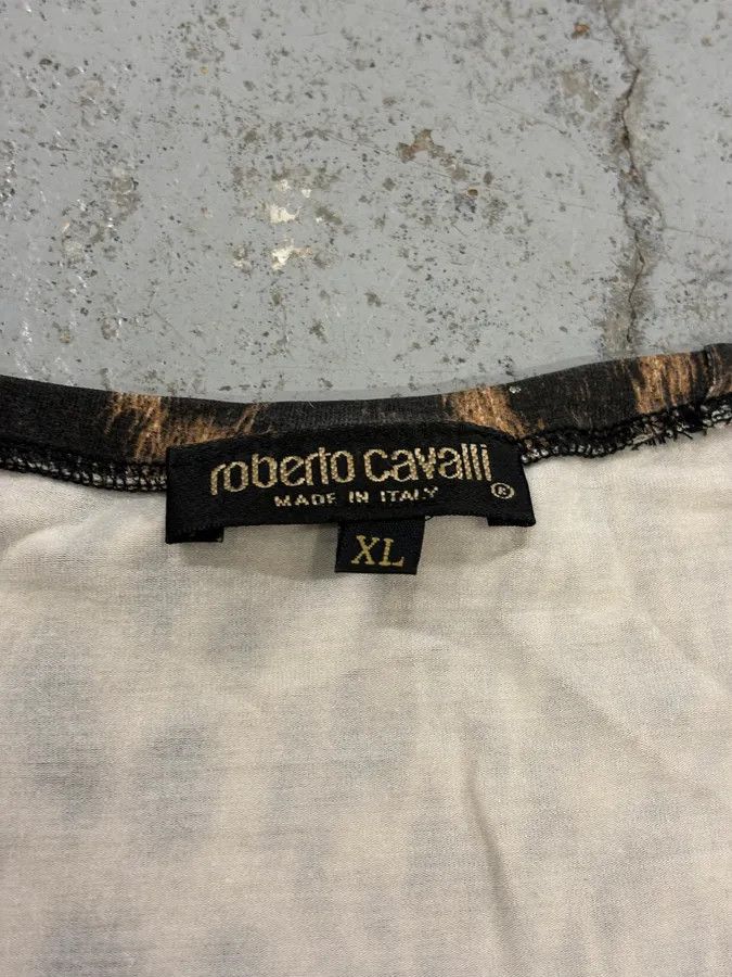Roberto Cavalli 2000s Roberto Cavalli Leopard Silk Longsleeve T-Shirt Size S / US 4 / IT 40 - 7 Thumbnail