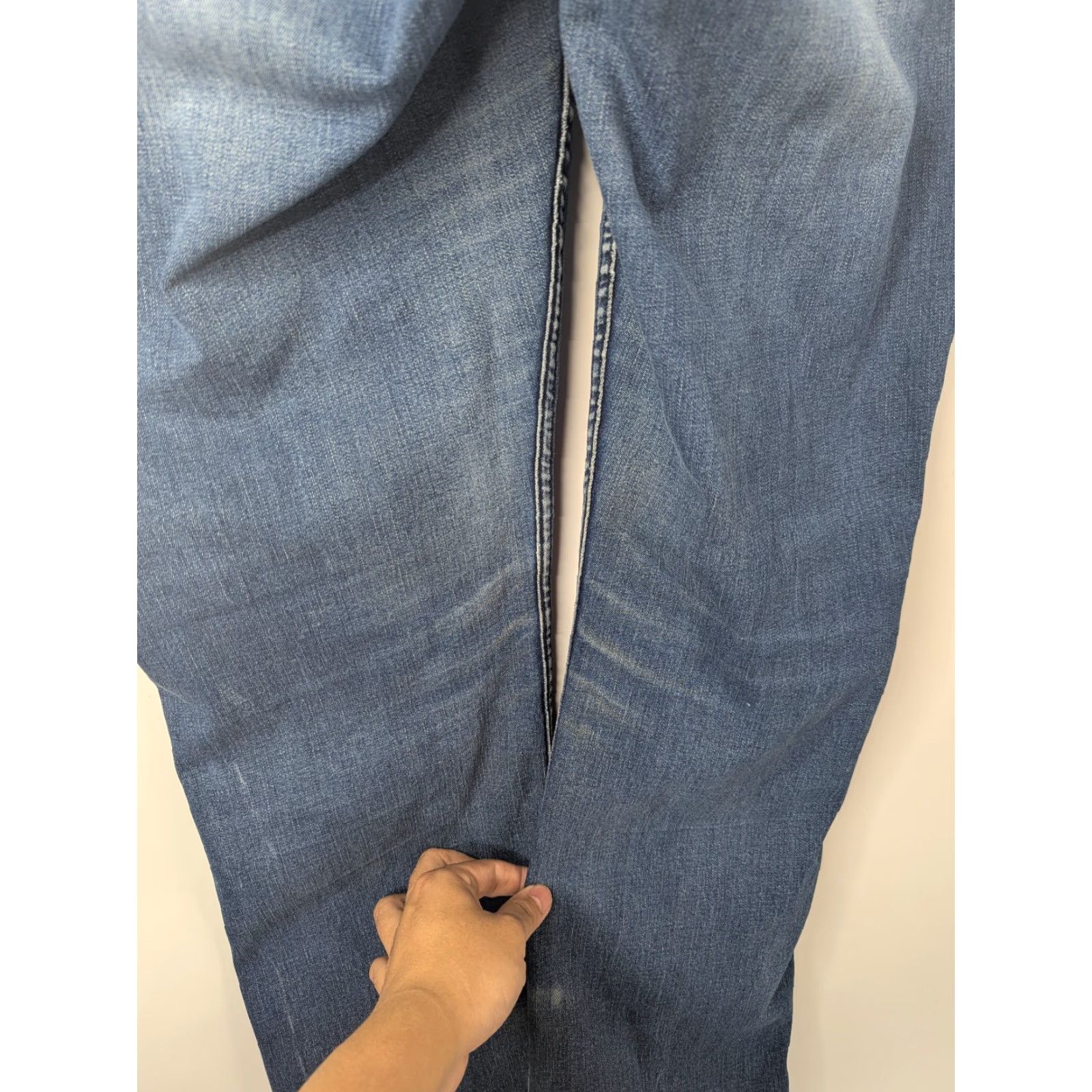 CO Cowgirl Tuff Co Jeans Womens 35x35 Faithful Natural Waist Western Distressed Jeans Size 24" / US 00 / IT 34 - 4 Thumbnail
