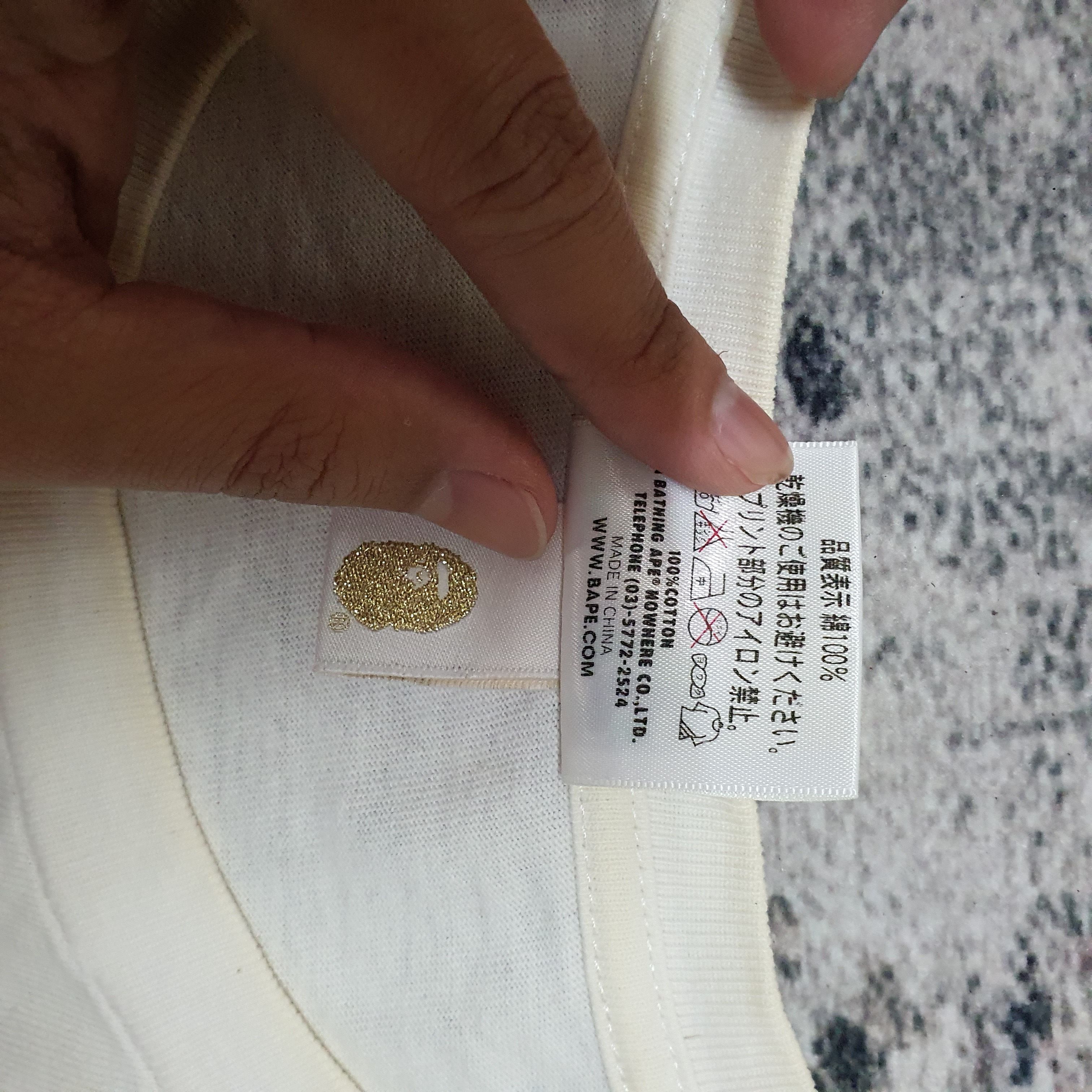 Bape BAPE 1st Camo Ape Face Sta Tee in white and yellow Size US M / EU 48-50 / 2 - 6 Thumbnail