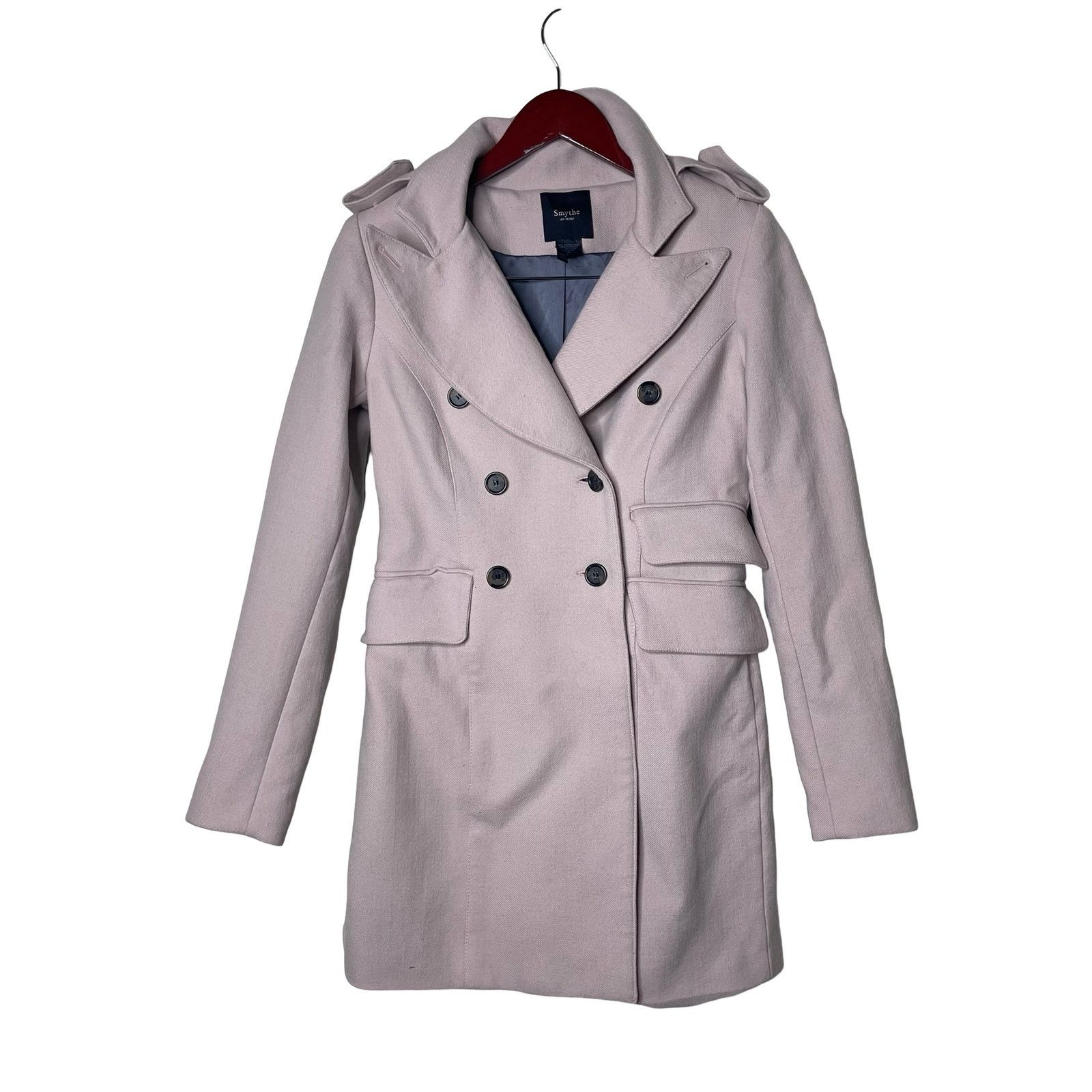 SMYTHE Smythe 'Les Vestes' Wool lilac Button Structured Coat US 6 Size M / US 6-8 / IT 42-44 - 2 Thumbnail