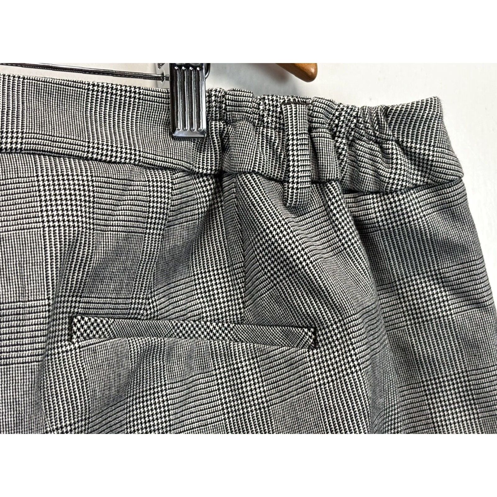 Talbots Talbots High Waist Straight Pants Women 24W Black White Elastic Waist Dress Pants Size 42" / US 20 - 5 Thumbnail