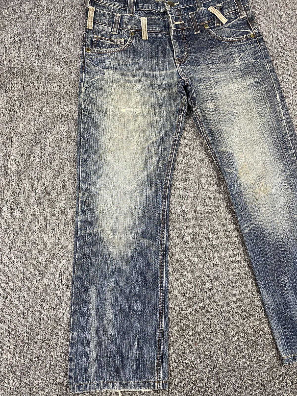 If Six Was Nine × Japanese Brand Back Rush Flare Double Waist Jean Size US 35 - 4 Thumbnail