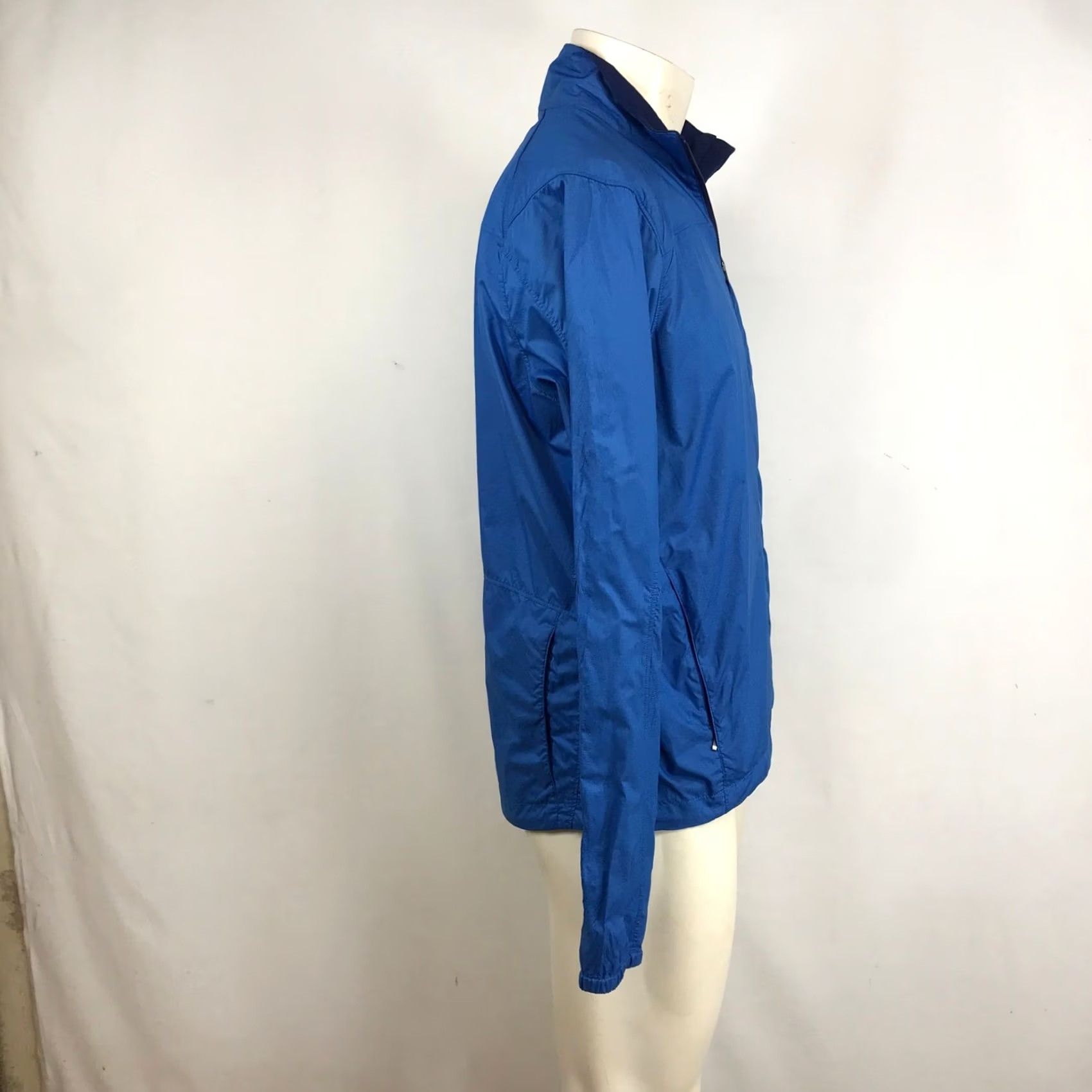 Vintage Ibex Mens Full Zip Windbreaker Jacket Blue Reflective Mock Neck Size M Size US M / EU 48-50 / 2 - 4 Thumbnail