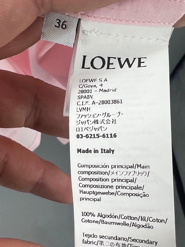 Loewe LOEWE The collar of the pure cotton pink shirt is detachab Size XS / US 0-2 / IT 36-38 - 9 Thumbnail