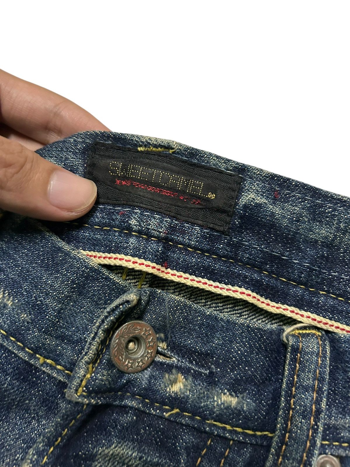 Japanese Brand × Kapital × Vintage Rusty Flare Selvedge Japanese Punk Distressed Denim Jeans Size US 32 / EU 48 - 10 Thumbnail