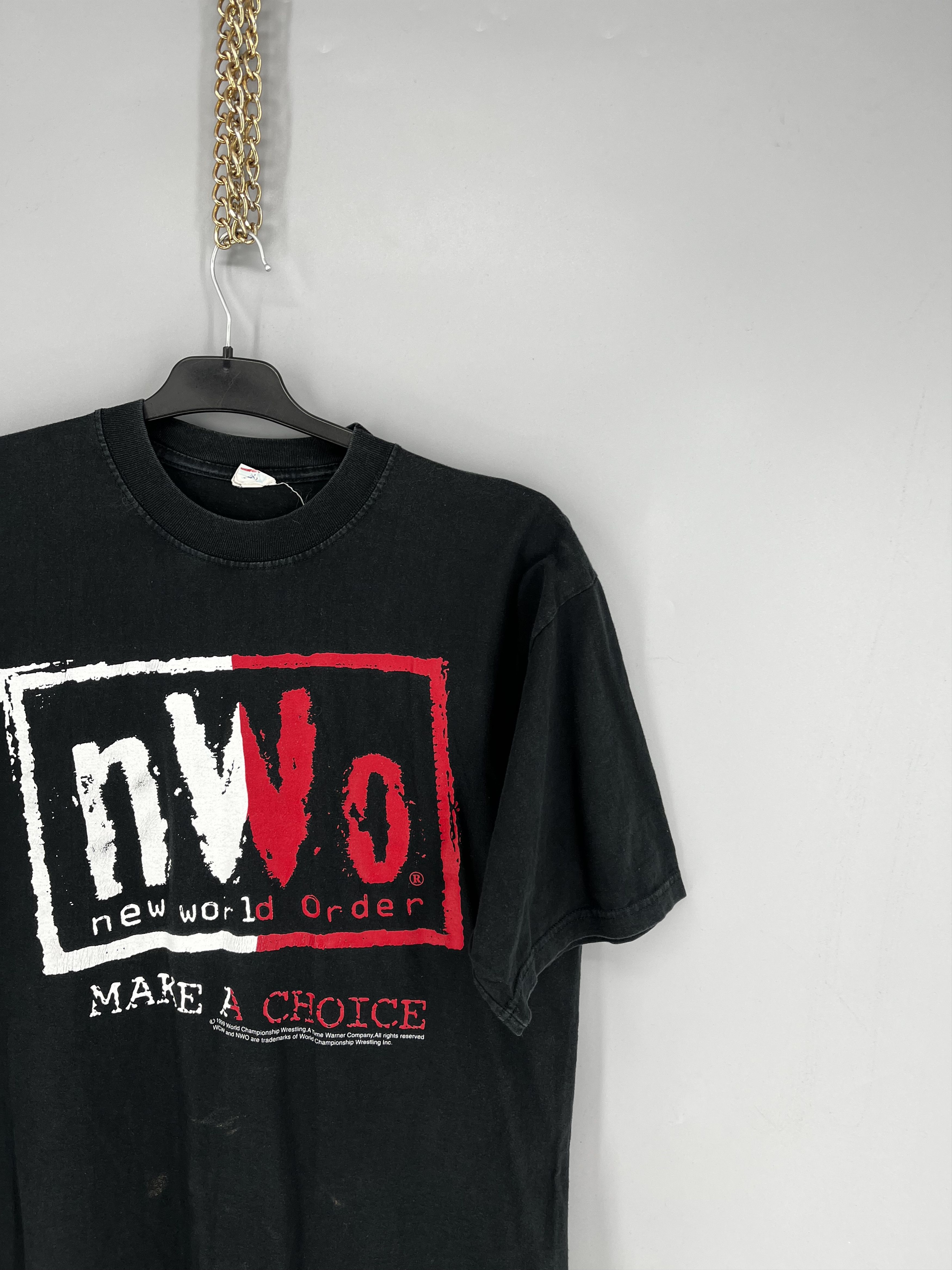 WWE WCW nWo Make A Choice T-shirt Men’s size Medium black &white Size US M / EU 48-50 / 2 - 5 Thumbnail