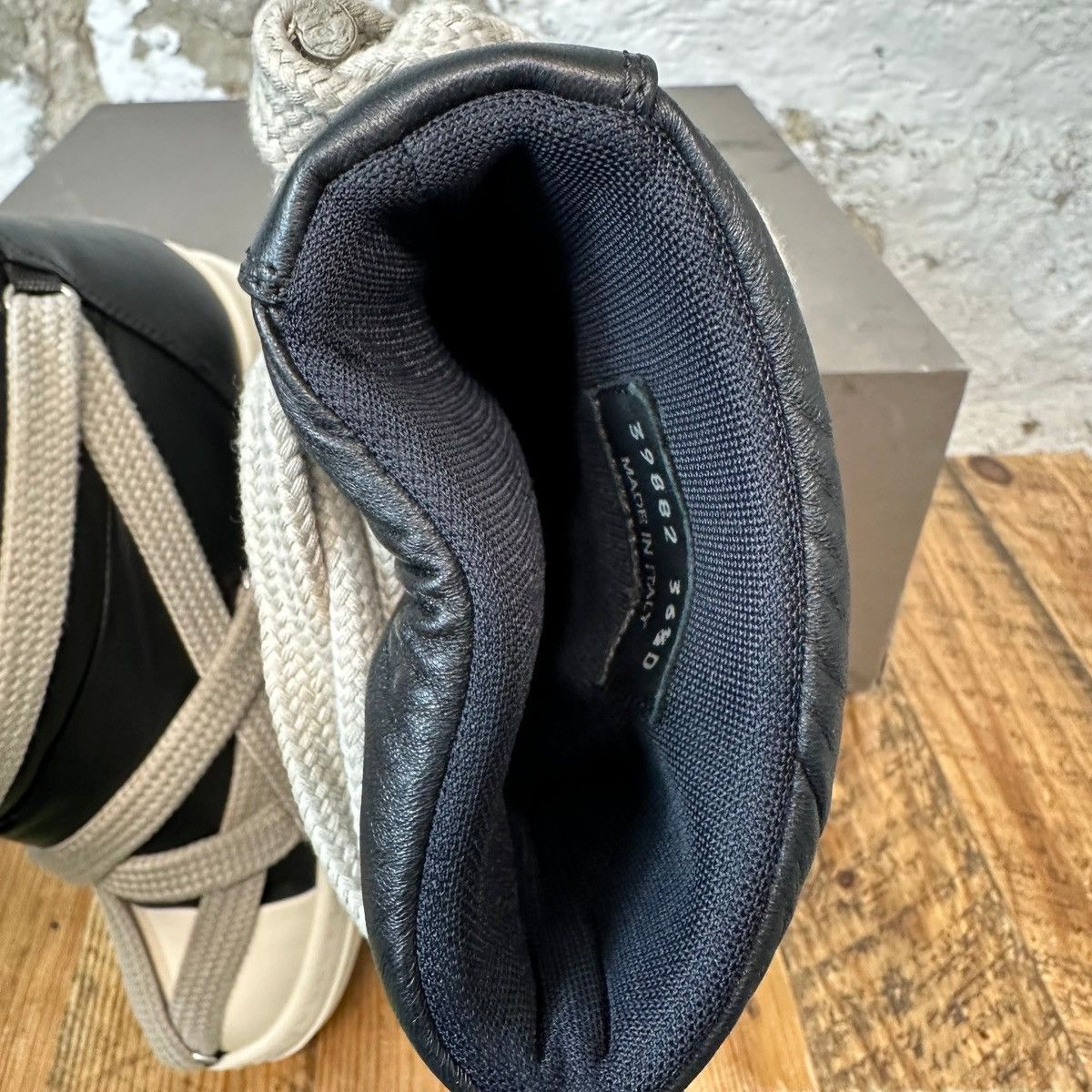 Rick Owens Rick Owens Hexa Lace Padded High Top Sneaker Size 36.5 Size US 5.5 / IT 35.5 - 4 Thumbnail