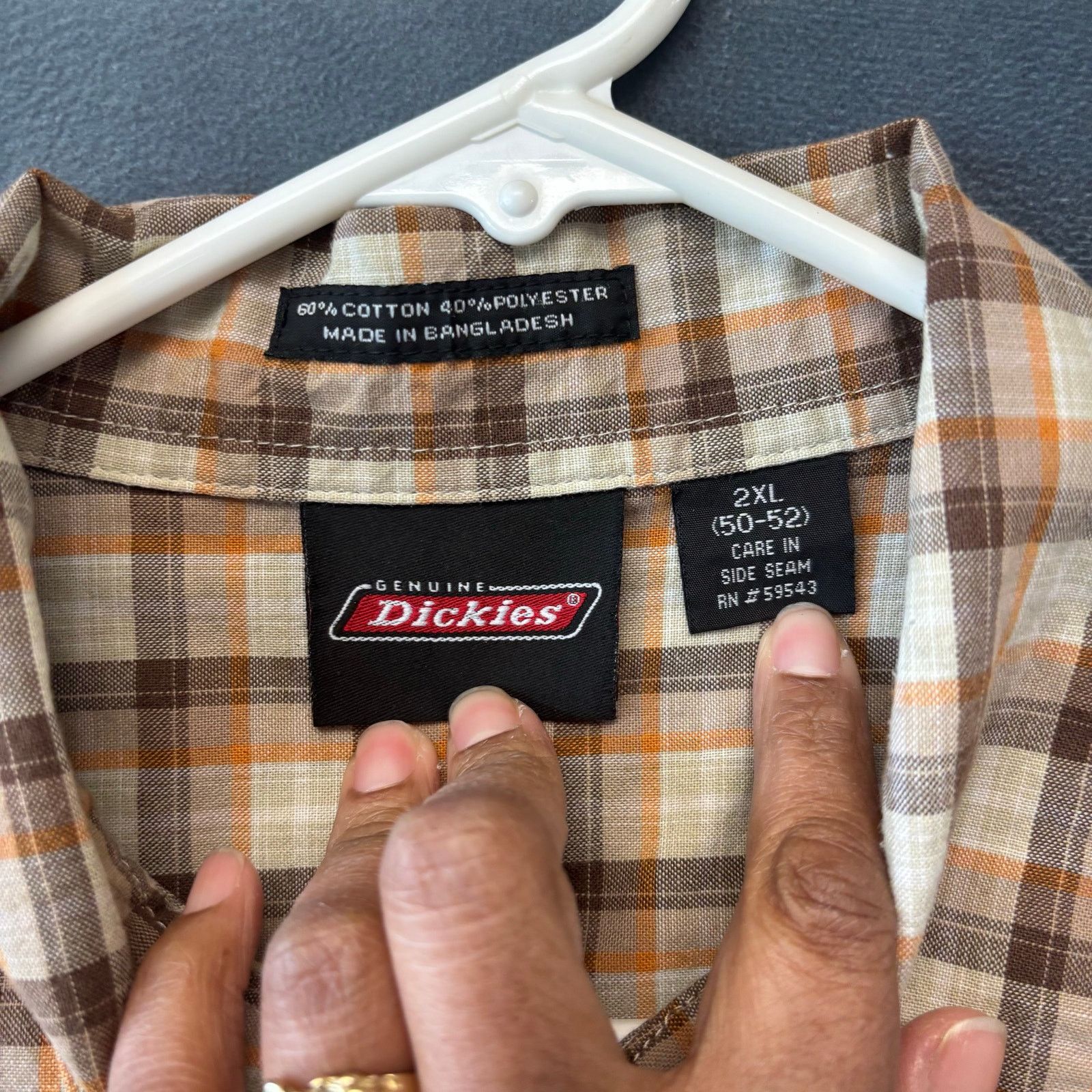 Dickies Dickies Plaid Casual Button Up Dress Shirt Mens 2XL Skater Size US XXL / EU 58 / 5 - 4 Thumbnail