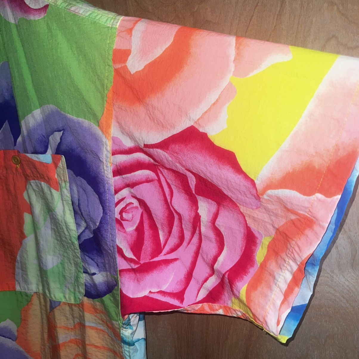 Jams World VINTAGE JAMS WORLD USA SURF LINE NEON ROSES NYLON CAMP SHIRT Size US XXL / EU 58 / 5 - 4 Thumbnail