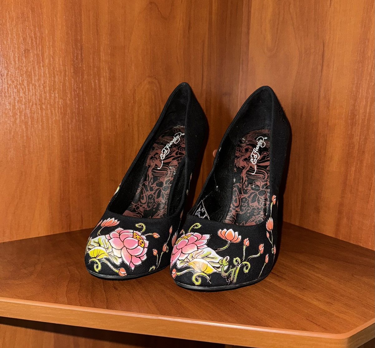 Ed Hardy × Japanese Brand Ed Hardy US7 UK4.5 EUR38 all printed heels boots shoes Size US 7 / IT 37 - 15 Thumbnail