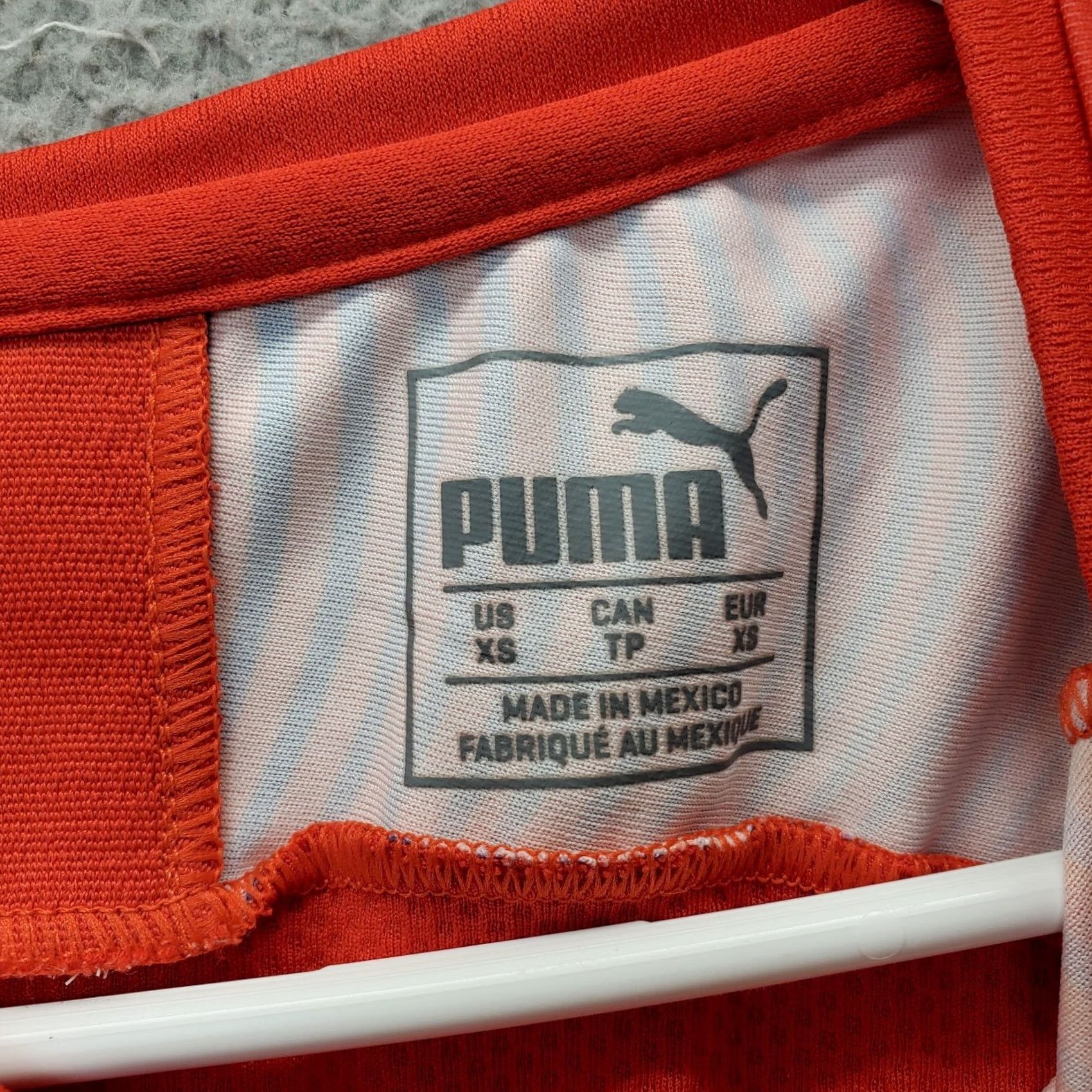 Puma PUMA Cup Jersey Womens XS Red DryCell Short Sleeve V Neck Spelout Logo Pullover Size XS / US 0-2 / IT 36-38 - 5 Thumbnail