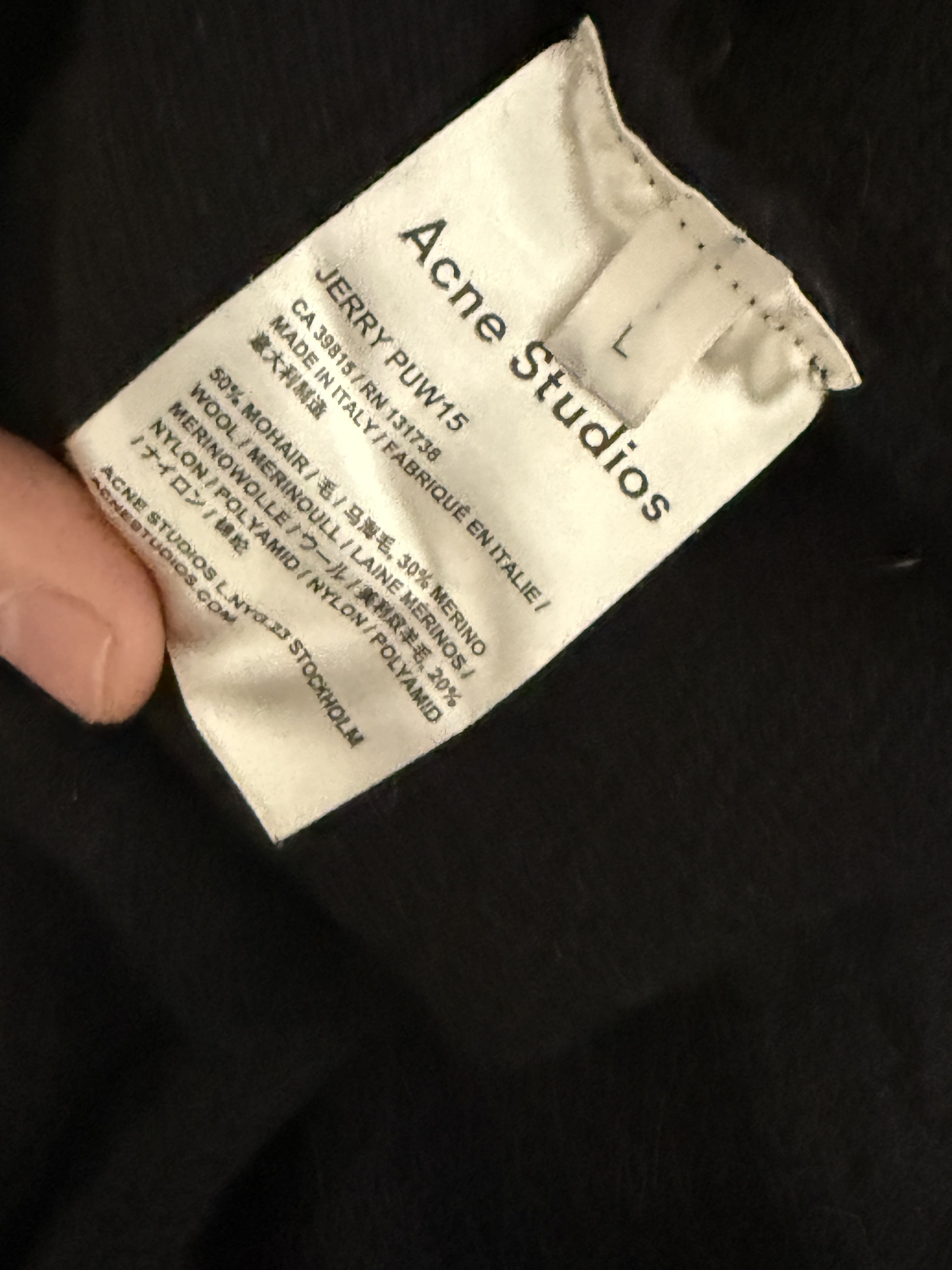 Acne Studios Black Jerry Mohair Sweater | Grailed