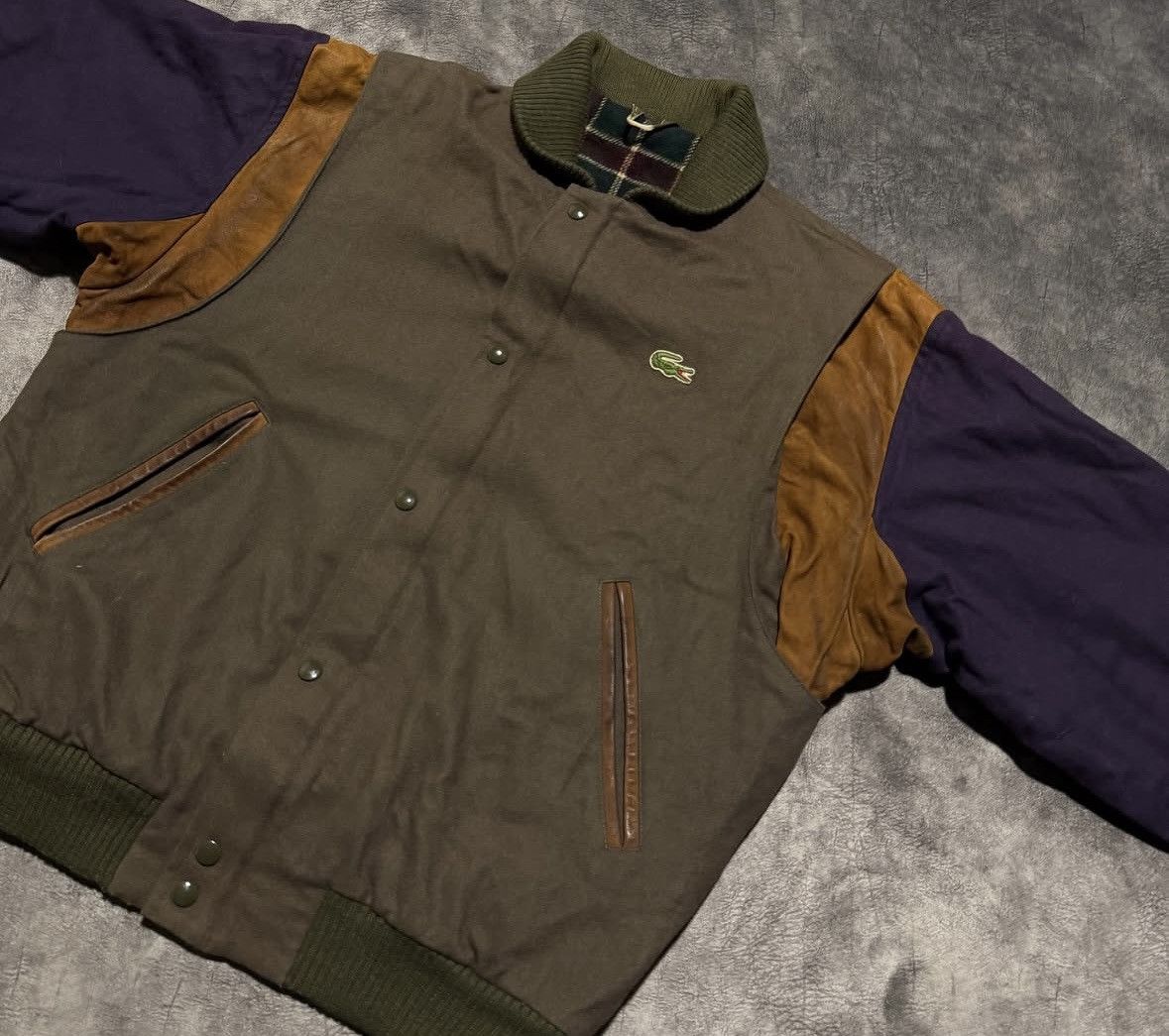 Lacoste Vintage 80’s Lacoste Wool and Suede Leather Jacket Size US L / EU 52-54 / 3 - 3 Thumbnail