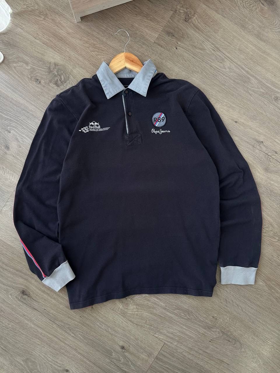 Red Bull × Vintage Vintage RedBull Racing Rugby Pepe Jens Blue Sweatshirt Size US M / EU 48-50 / 2 - 4 Thumbnail
