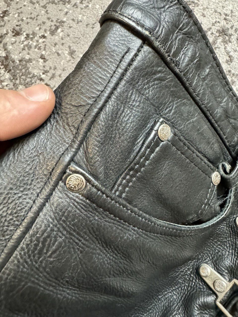 Japanese Brand × Vintage Vintage Y2K BDSM leather Dakota Opium Motorcycle Skirt Cust Size US 28 / EU 44 - 7 Thumbnail