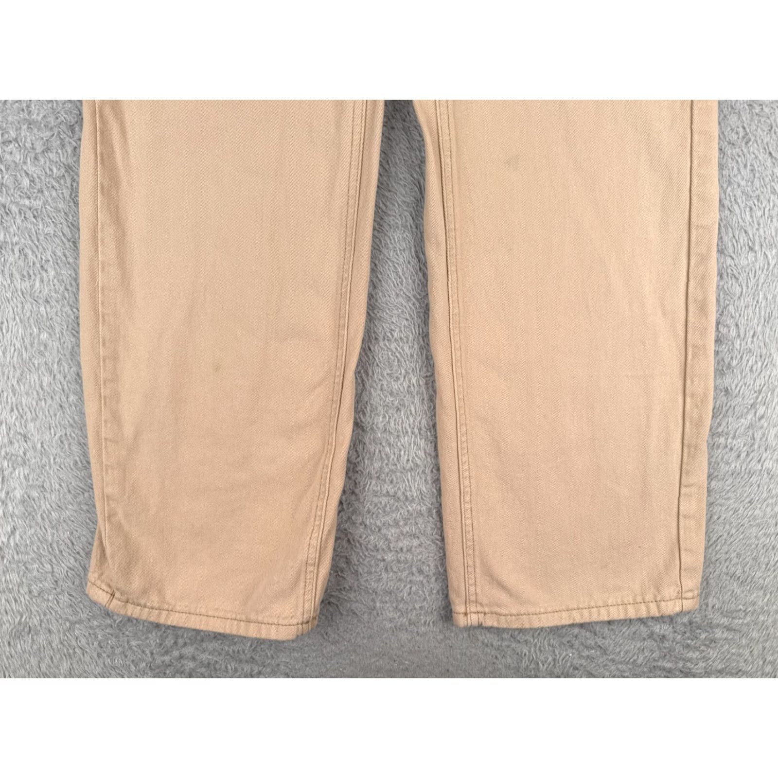 Shein Shein Jeans Womens 2 Beige Denim Wide Leg High Rise 100% Cotton 26x28 Size 26" / US 2 / IT 38 - 2 Thumbnail