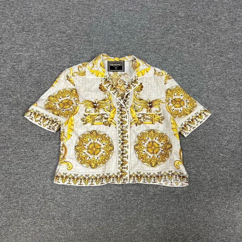 Versace Versace Co-branded mulberry silk short-sleeved shirt Size US L / EU 52-54 / 3 - 1 Thumbnail