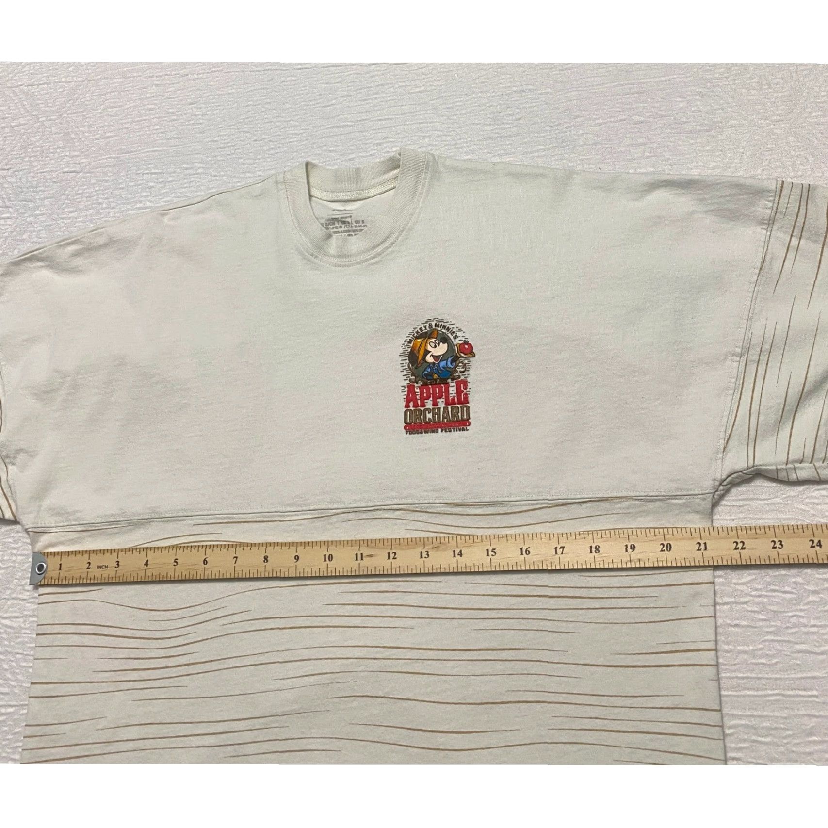 Disney Disney Spirit Jersey Mickey Minnie 2021 Apple Orchard Sweet As Pie Striped Long Sleeve Crew Neck 100% Cotton White Men XS S? Size US S / EU 44-46 / 1 - 6 Thumbnail