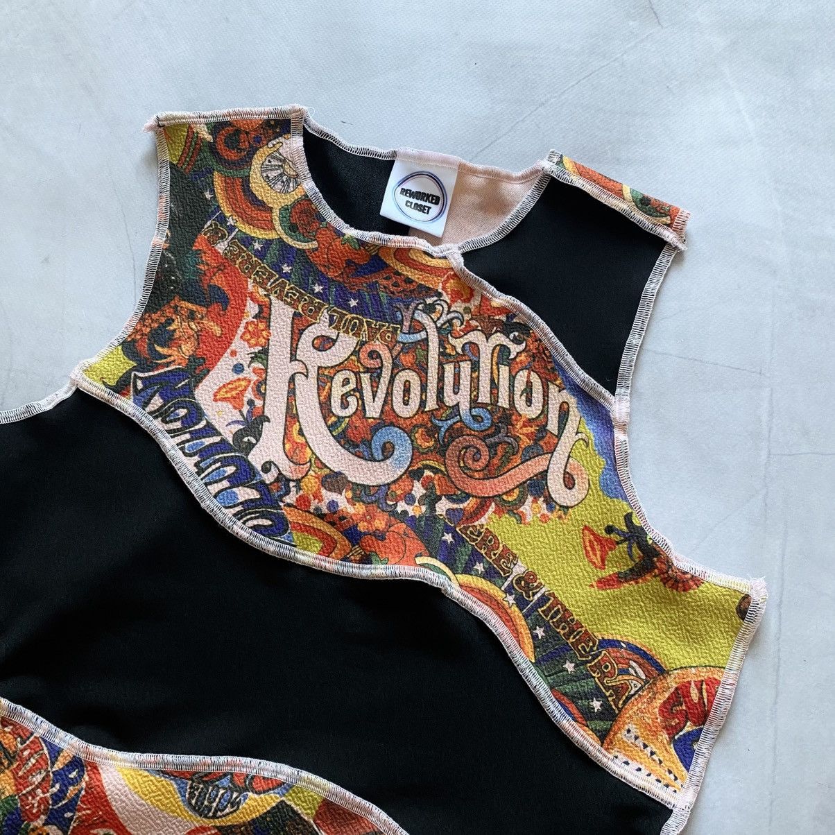 Hysteric Glamour Revolution Patchwork Hysteric Glamour Vibe Cute Tank Top Y2K Size S / US 4 / IT 40 - 4 Thumbnail
