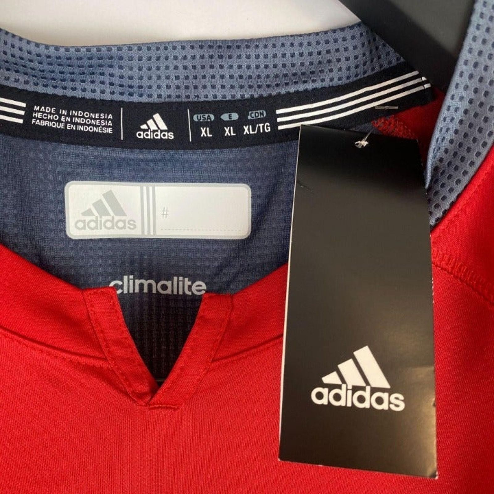 Adidas Adidas Red & Grey Climalite Athletic Shirt Men's Size XL NWT Size US XL / EU 56 / 4 - 2 Thumbnail