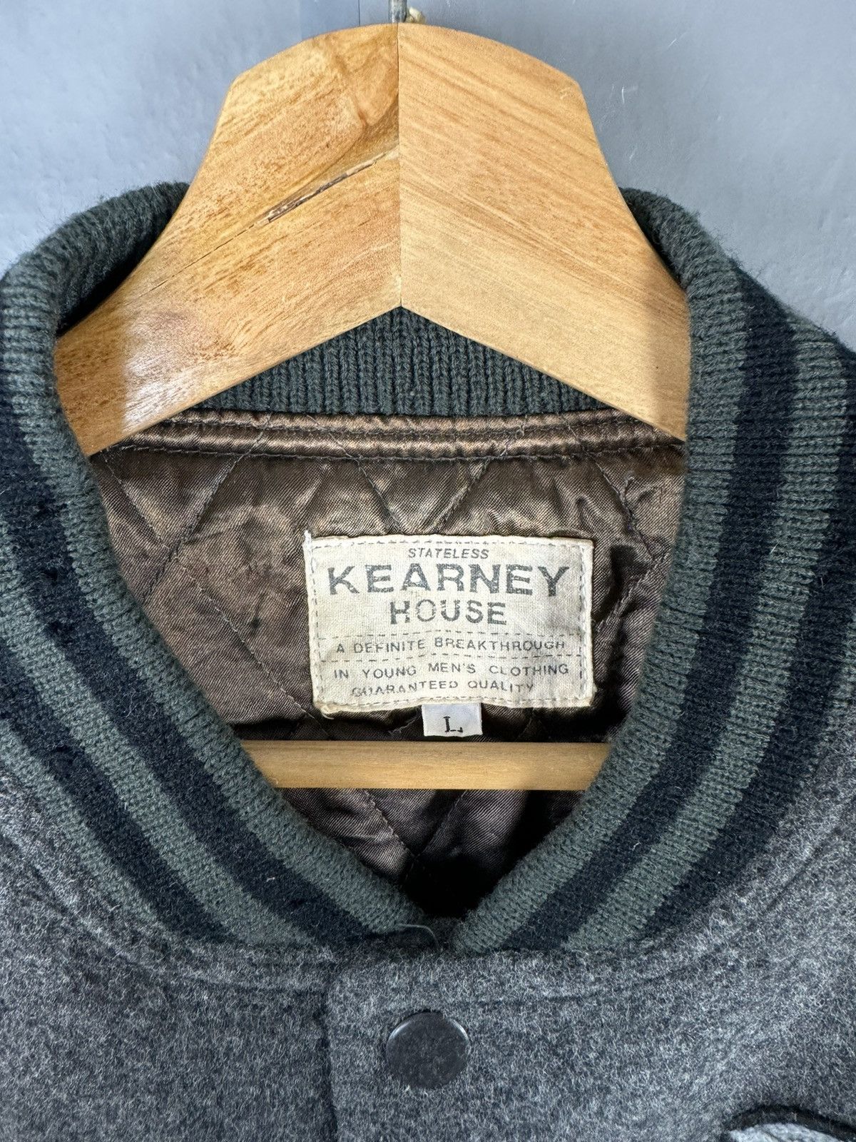 Vintage VINTAGE KEARNEY HOUSE LEATHER LETTERMAN VARSITY JACKET Size US L / EU 52-54 / 3 - 13 Thumbnail