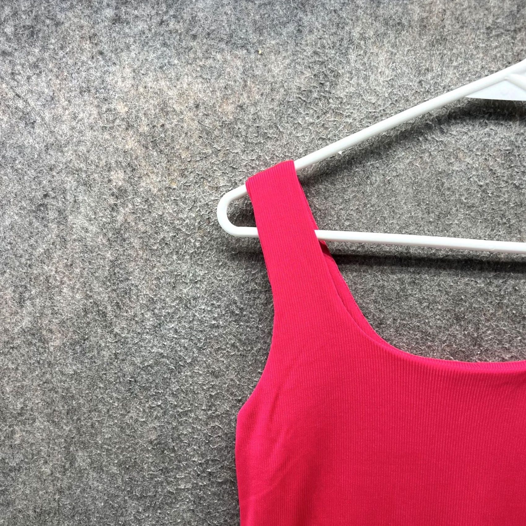 Vintage A New Day Dress Womens XS Pink Ribbed Knit Scoop Neck Tank Mini Bodycon Casual Size XS / US 0-2 / IT 36-38 - 5 Thumbnail