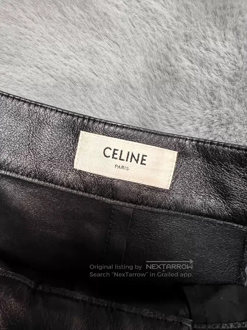 Celine CELINE Sheepskin Straight Leg Flared Trousers Size 39" - 3 Thumbnail