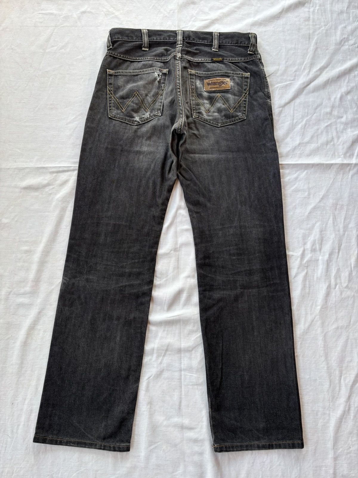 Wrangler Vintage Wrangler Black Distressed Denim Jeans Size US 31 - 2 Thumbnail