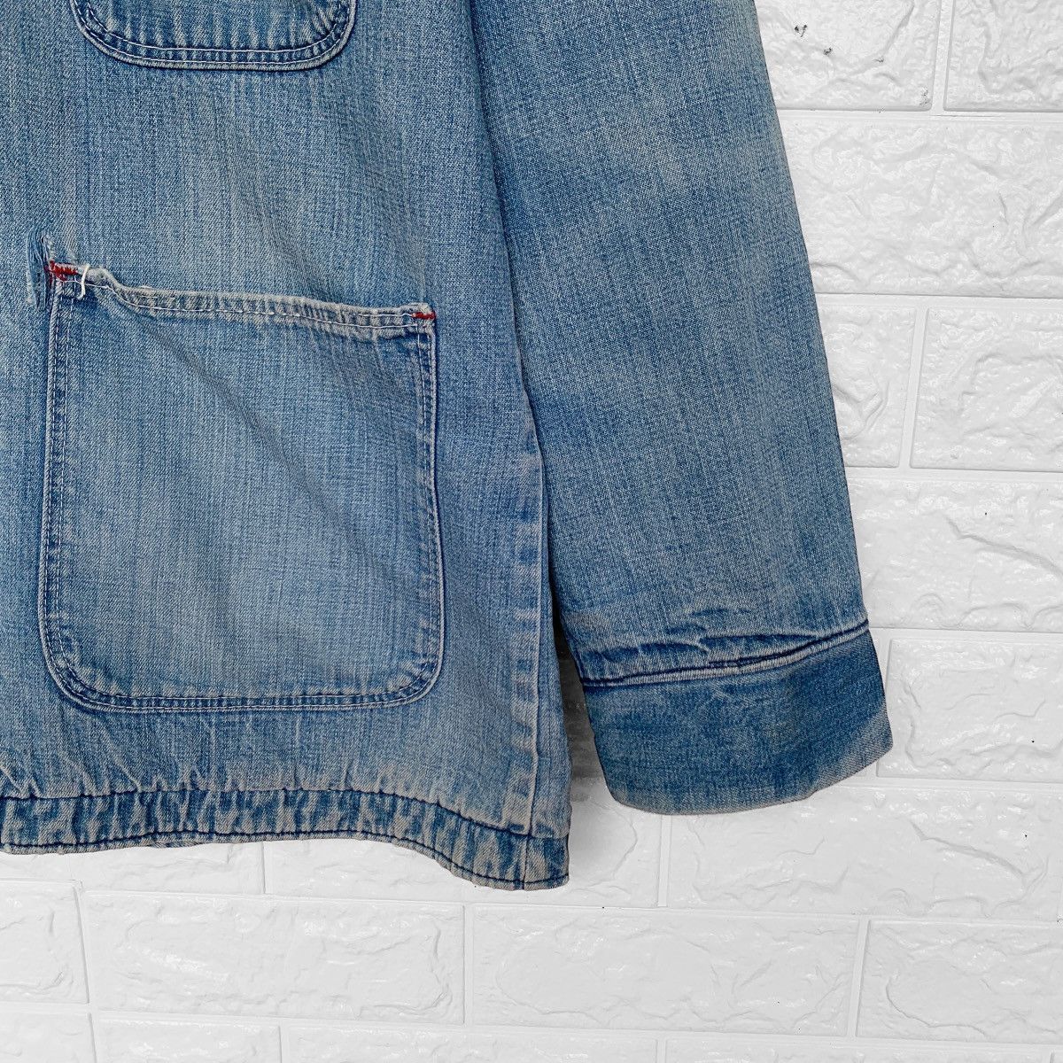 Vintage VINTAGE 1970s WRANGLER DENIM BLANKET LINED CHORE JACKET Size US L / EU 52-54 / 3 - 8 Thumbnail