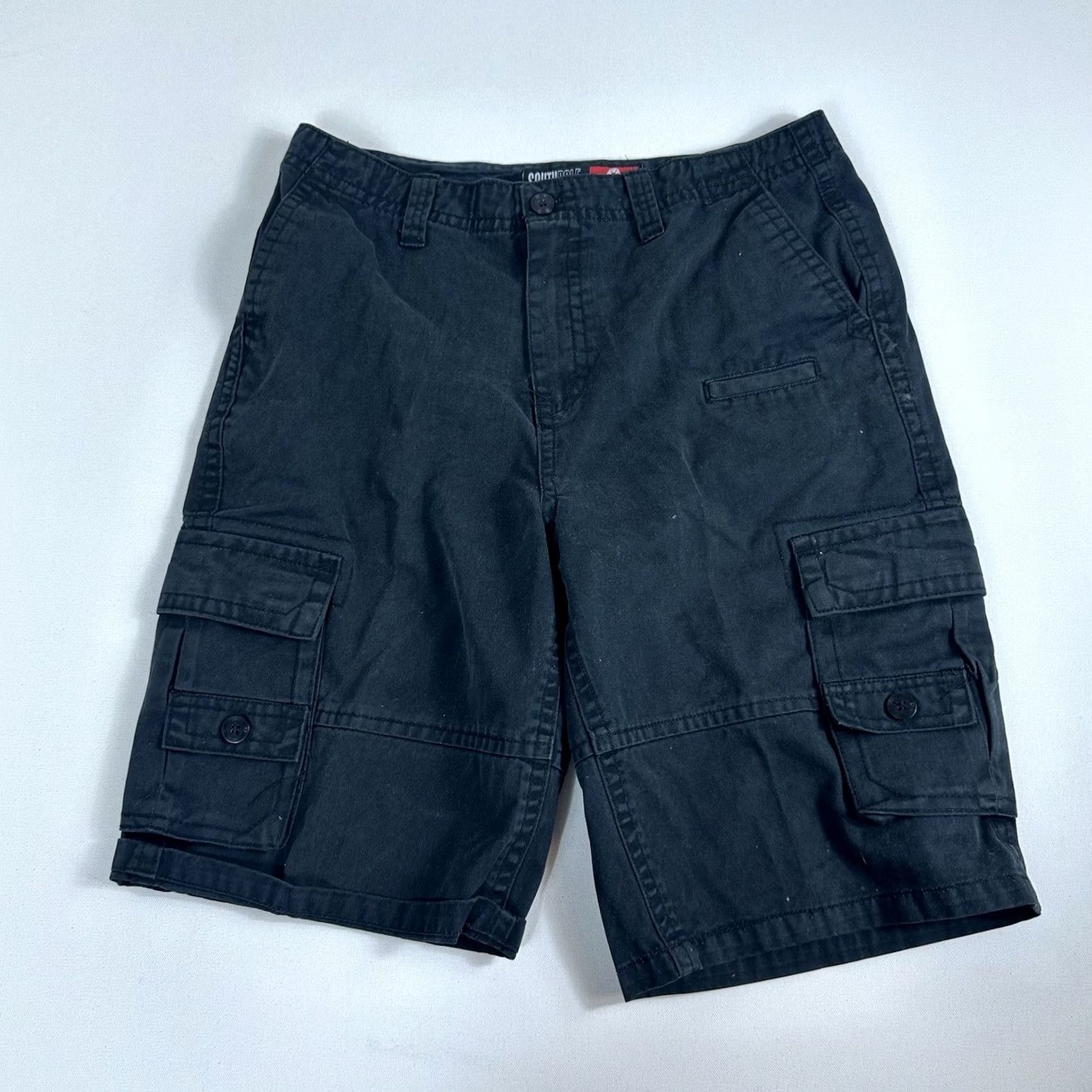 Southpole VINTAGE Southpole Cargo Shorts Mens 36 Black Baggy Hip Hop Grungy Skate Jeans Cotton Canvas 90s Casual Mens Size US 36 / EU 52 - 2 Thumbnail