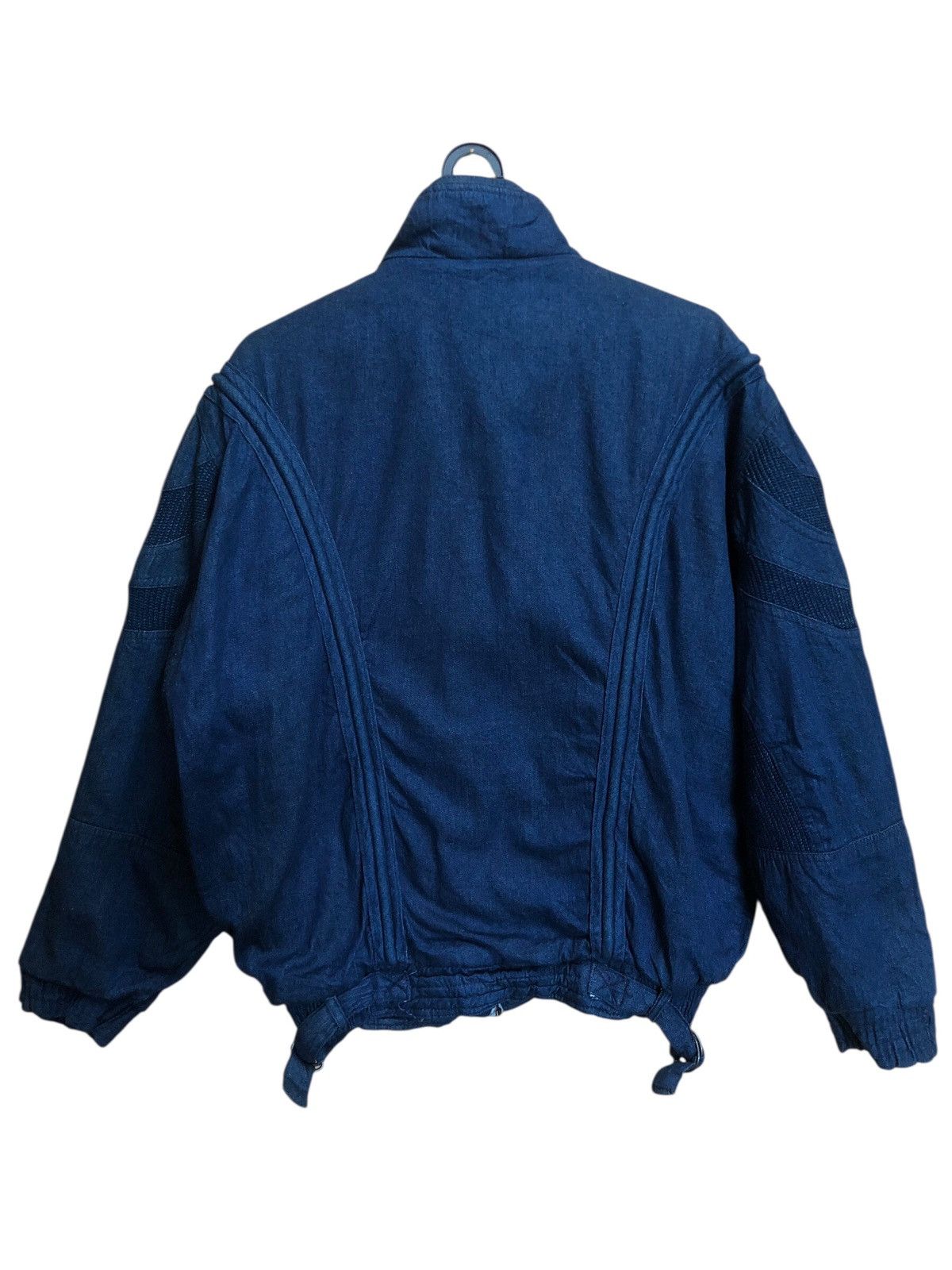Japanese Brand ManPhoto Original Indigo Denim Trompe L oeil Bomber Jacket Size US L / EU 52-54 / 3 - 2 Thumbnail
