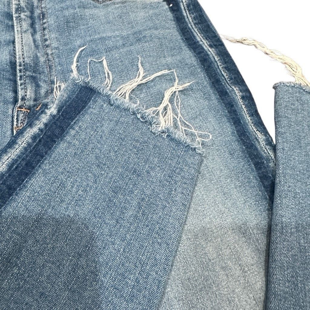 MOTHER MOTHER Denim Pants Jeans ANTHROPOLOGIE $228 Retail The Stunner Zip Ankle Step Fray in Light Kitty Racer Size 25”/0 Size 25" / US 0 / IT 36 - 9 Thumbnail