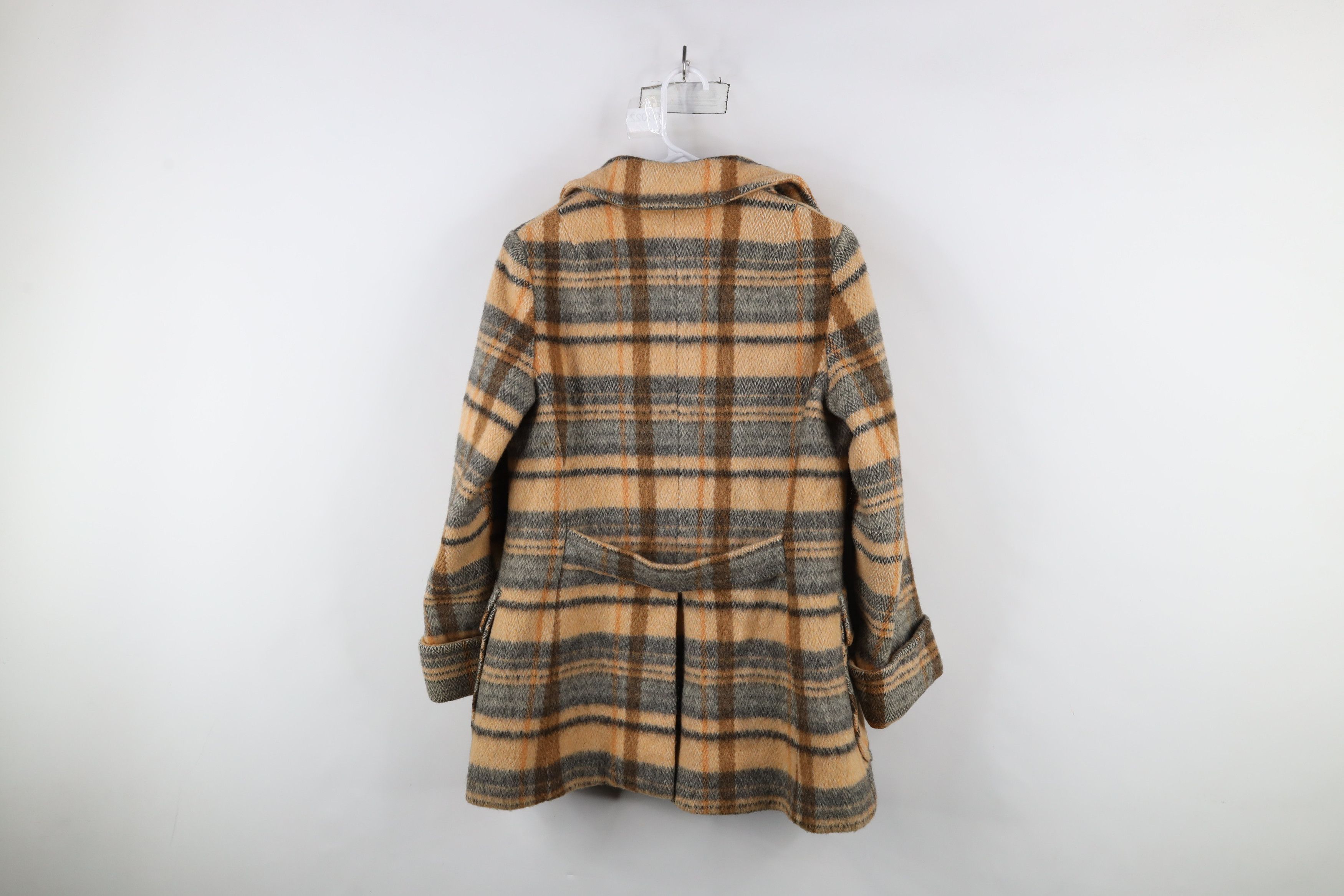 Vintage Vintage 60s Rockabilly Wool Collared Jacket Coat Plai USA Size M / US 6-8 / IT 42-44 - 14 Thumbnail