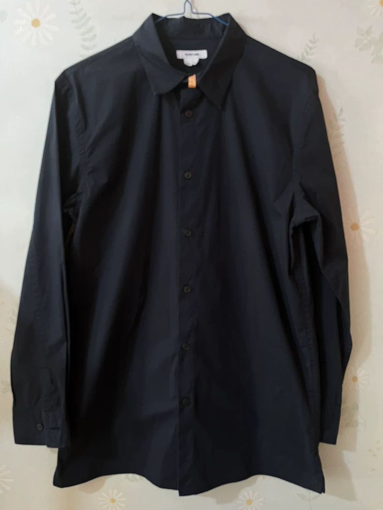 Helmut Lang HELMUT LANG Classic dark blue men's long-sleeved shirt Size US S / EU 44-46 / 1 - 1 Thumbnail