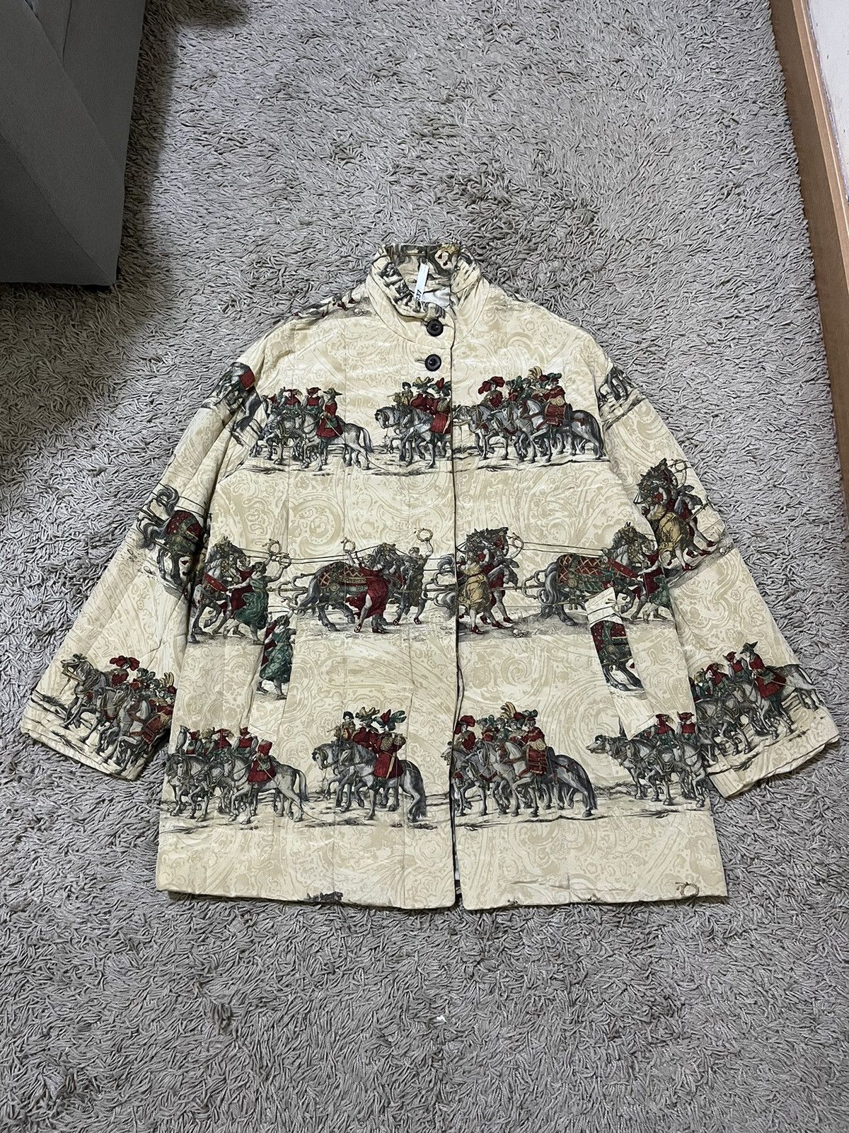 Burberry Vintage Burberrys Classic Horseman Design Silk Jacket Size US L / EU 52-54 / 3 - 19 Thumbnail
