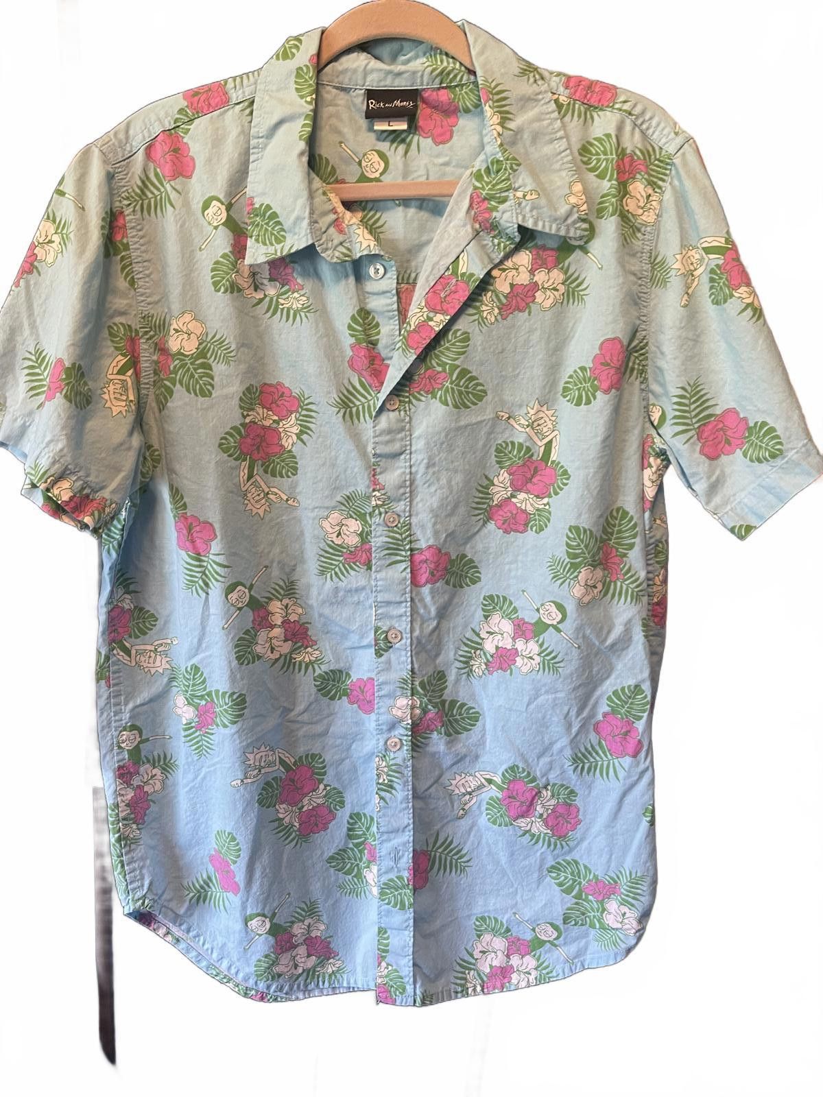 Designer Rick and Morty cotton shirt Size 42R - 1 Thumbnail