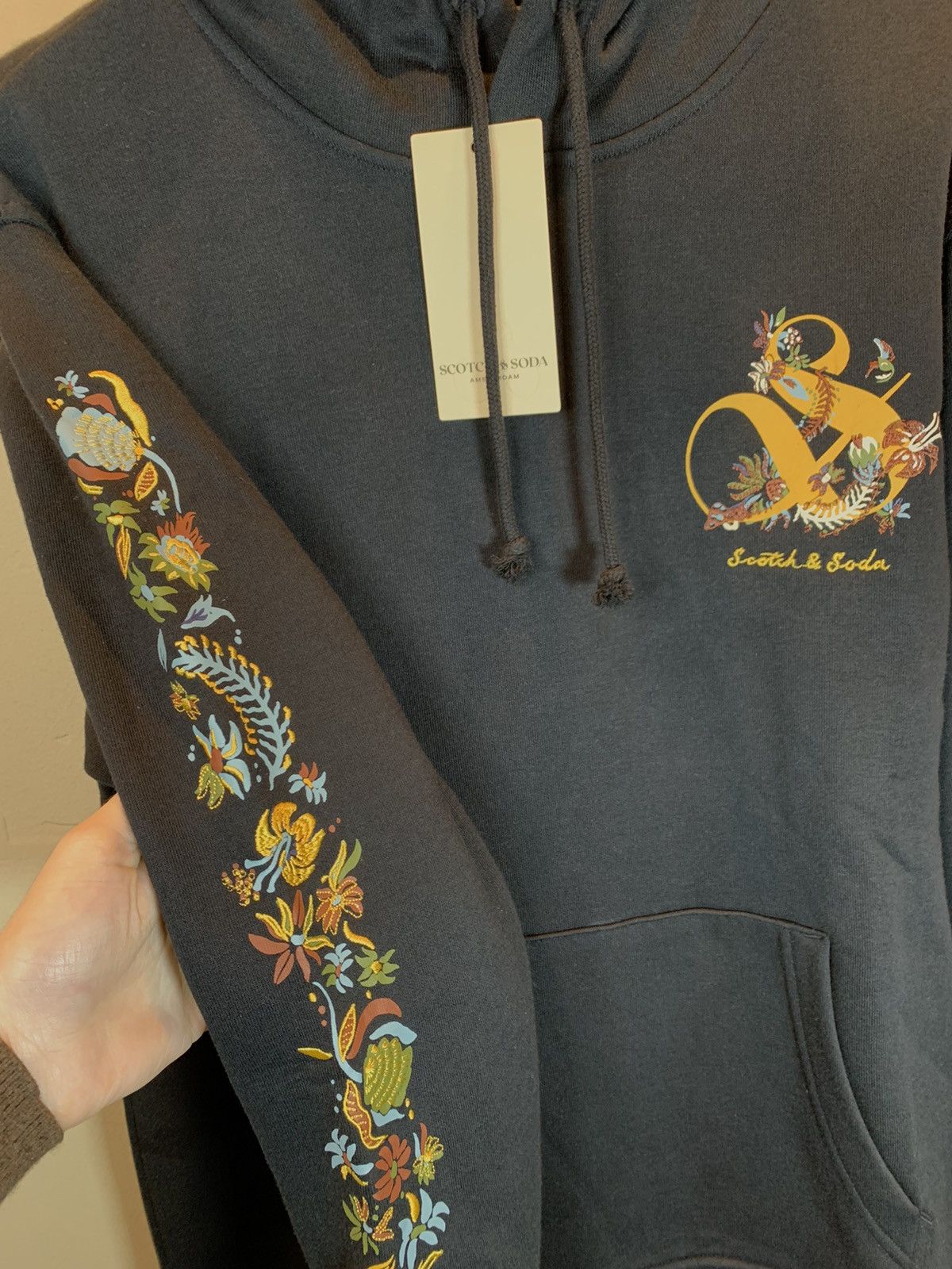 Designer × Scotch & Soda *RARE* New Scotch & Soda Whimsical Floral Embroidered Hoodie Size US S / EU 44-46 / 1 - 3 Thumbnail