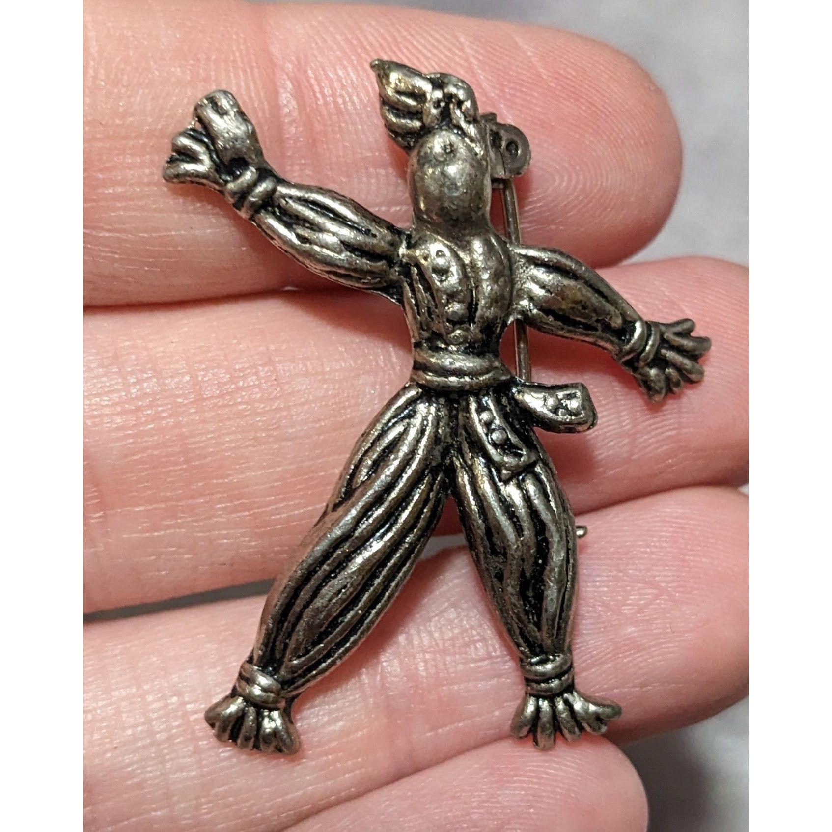 Other Vintage Silver Tone Rag Doll Shaped Brooch Size ONE SIZE - 4 Thumbnail