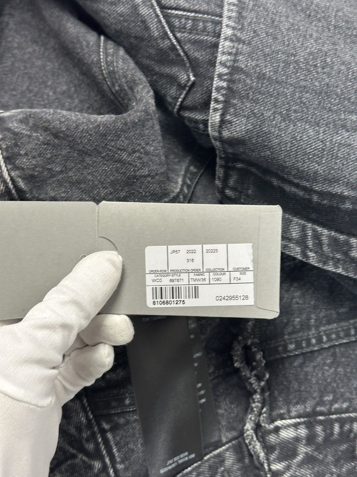 Balenciaga Balenciaga Asymmetrical Rhinestone Trucker Denim Jacket Size US S / EU 44-46 / 1 - 11 Thumbnail